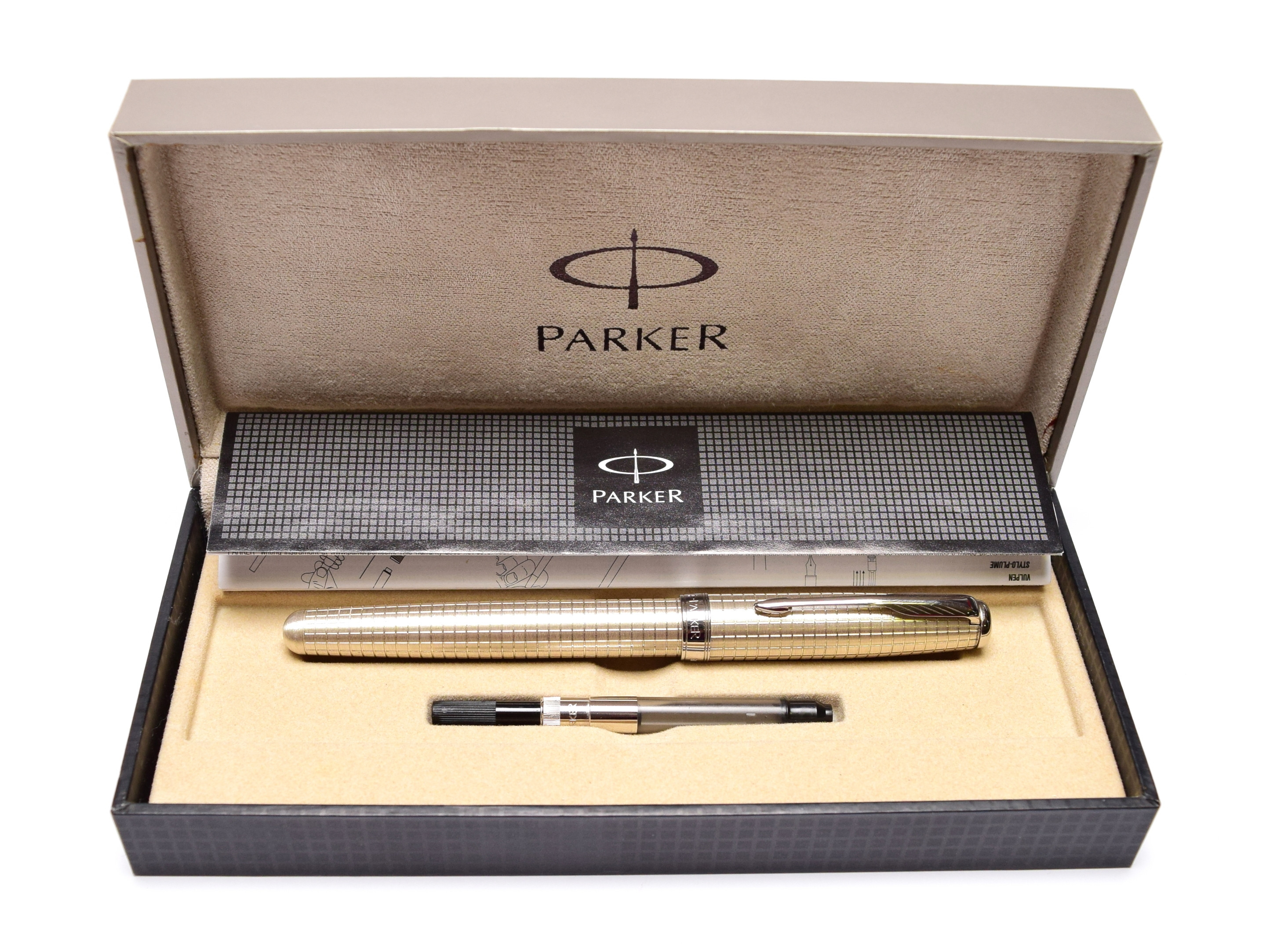 NOS 2011 Parker Sonnet 925 Sterling Silver Ciselé CT Crosshatch