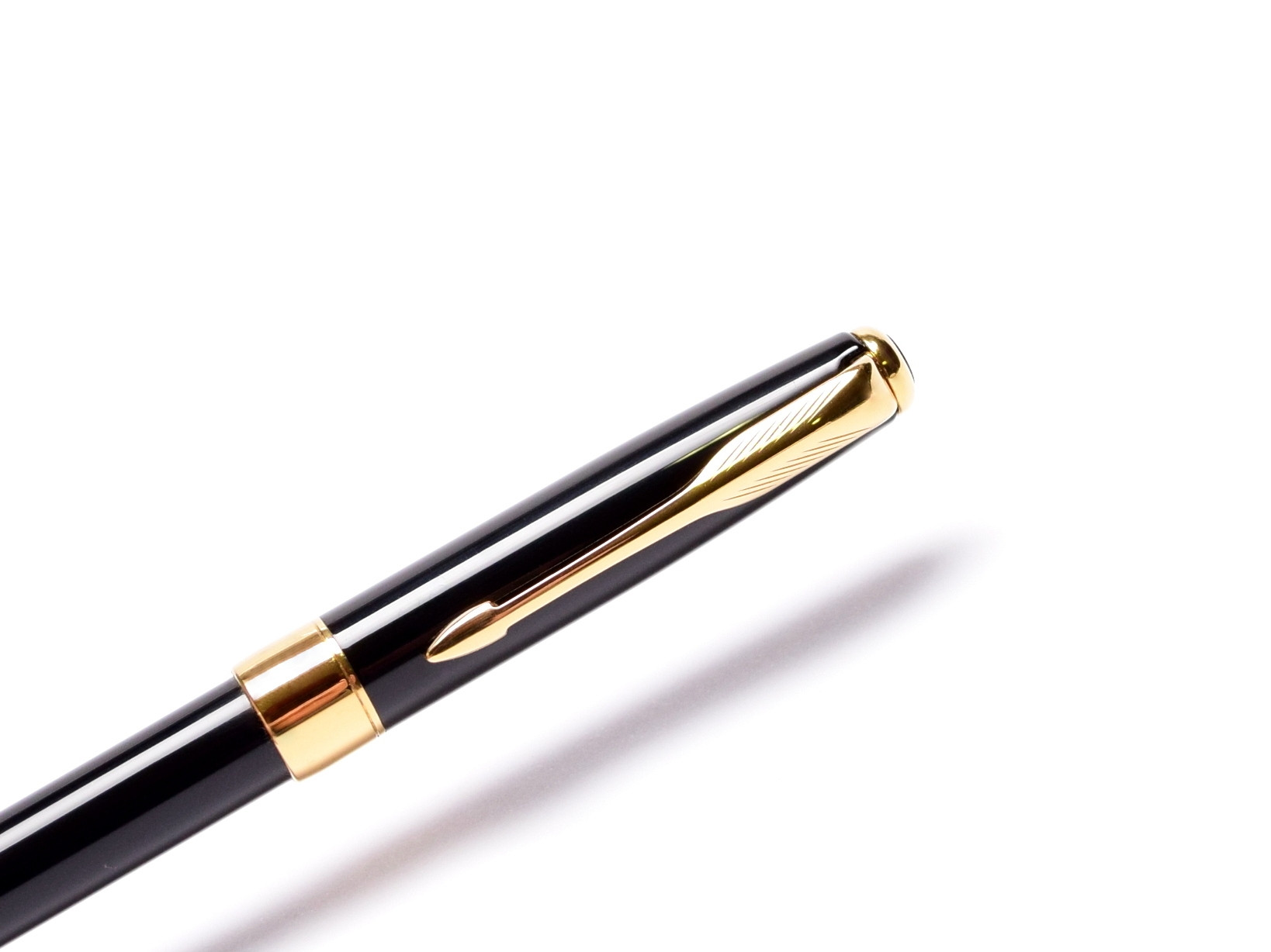 Parker Sonnet Black Lacquer & Gold Plated Trims Ballpoint Pen Made