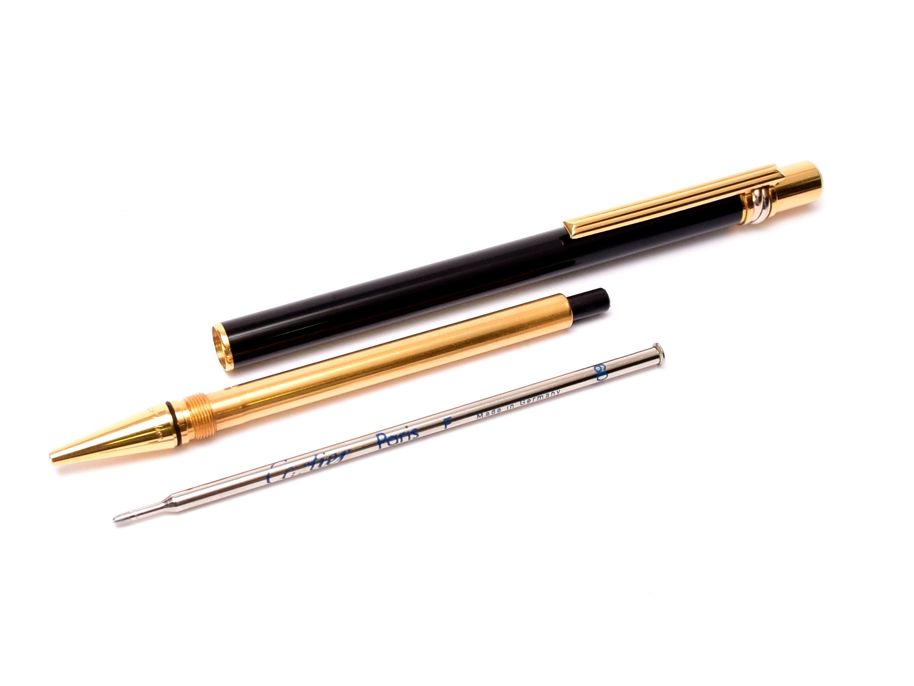 Cartier must de Cartier ボールペン Cartier (カルティエ) ボールペン シルバー×ゴールド サントス