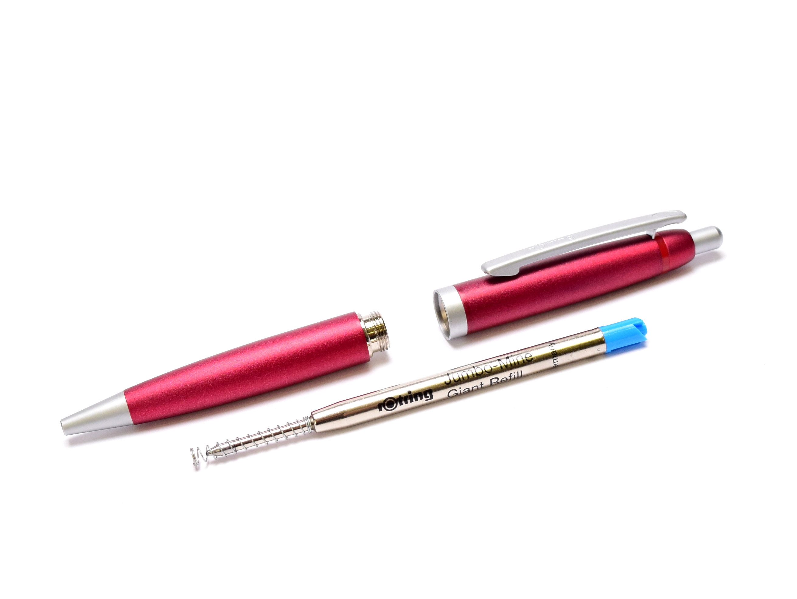 NOS New Rotring Freeway Red Rubin Metal Push Button Matte Satin Finish ...