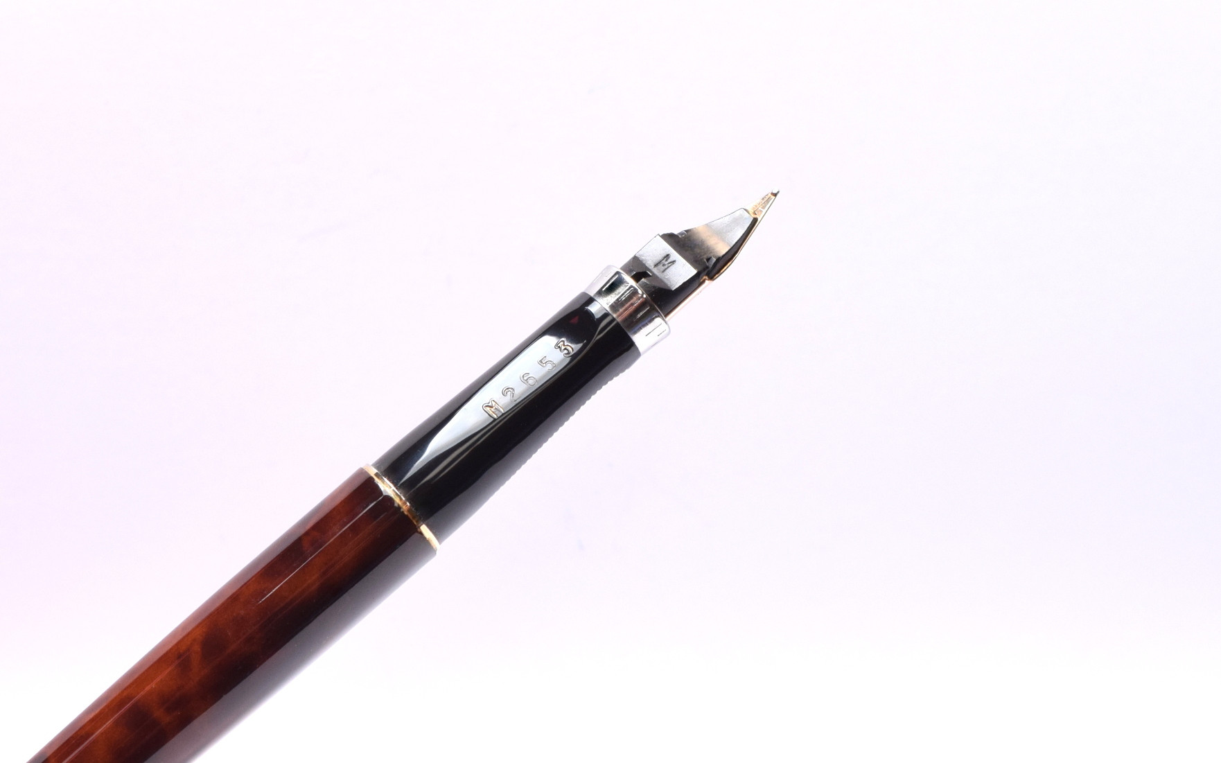 Stunning Rare 1980s PARKER 75 Laque / Lacquer Woodgrain 14K Gold M