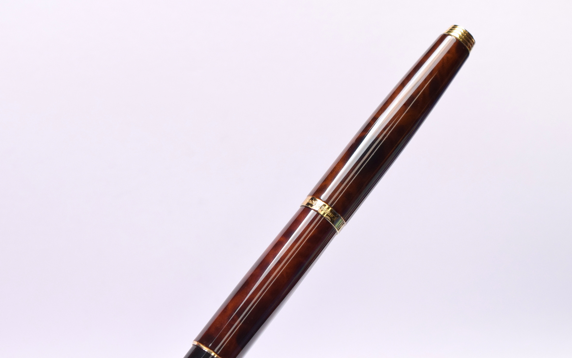 Stunning Rare 1980s PARKER 75 Laque / Lacquer Woodgrain 14K Gold M