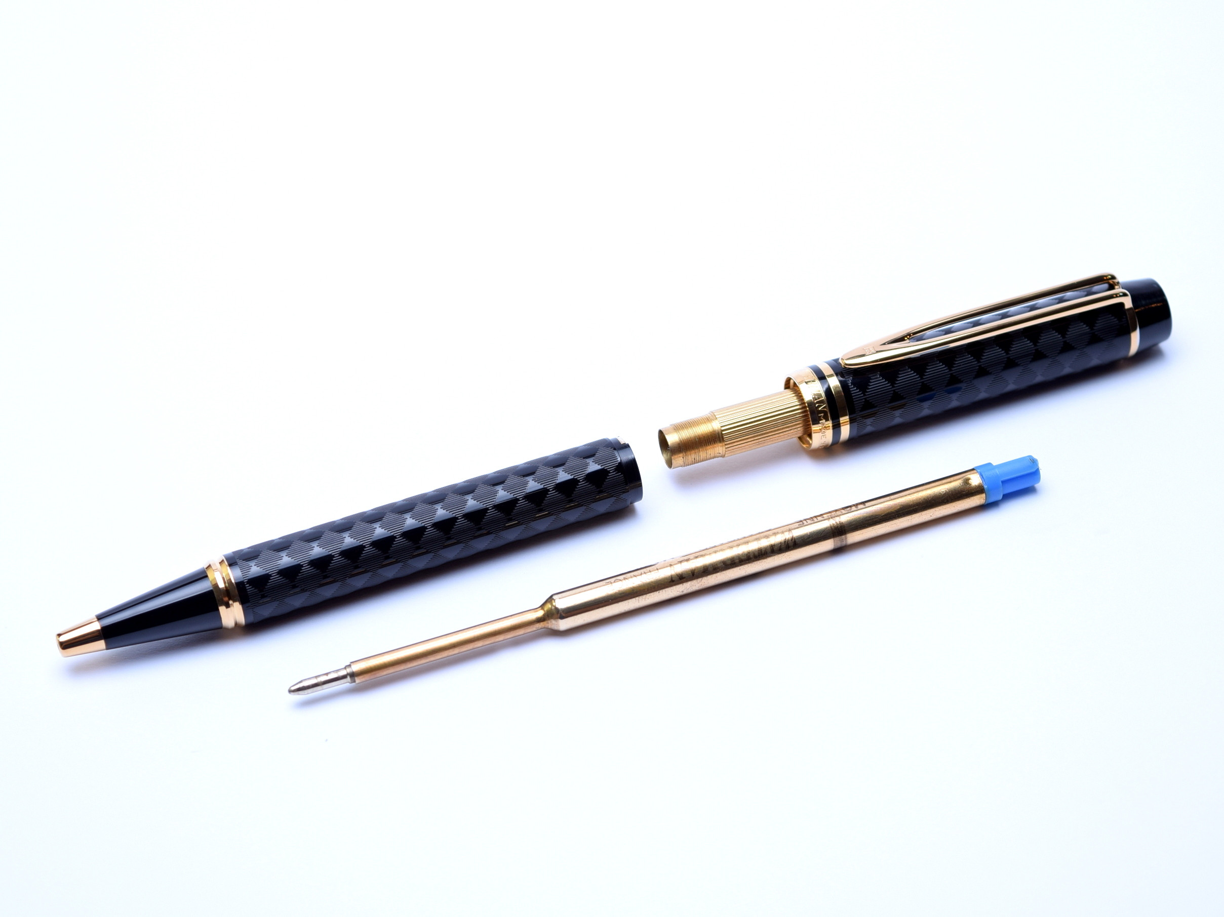 WATERMAN Ideal Le・Man ボールペン 1990 Rare Waterman Harlequin Ideal Le Man 100 Chased Checkerboard