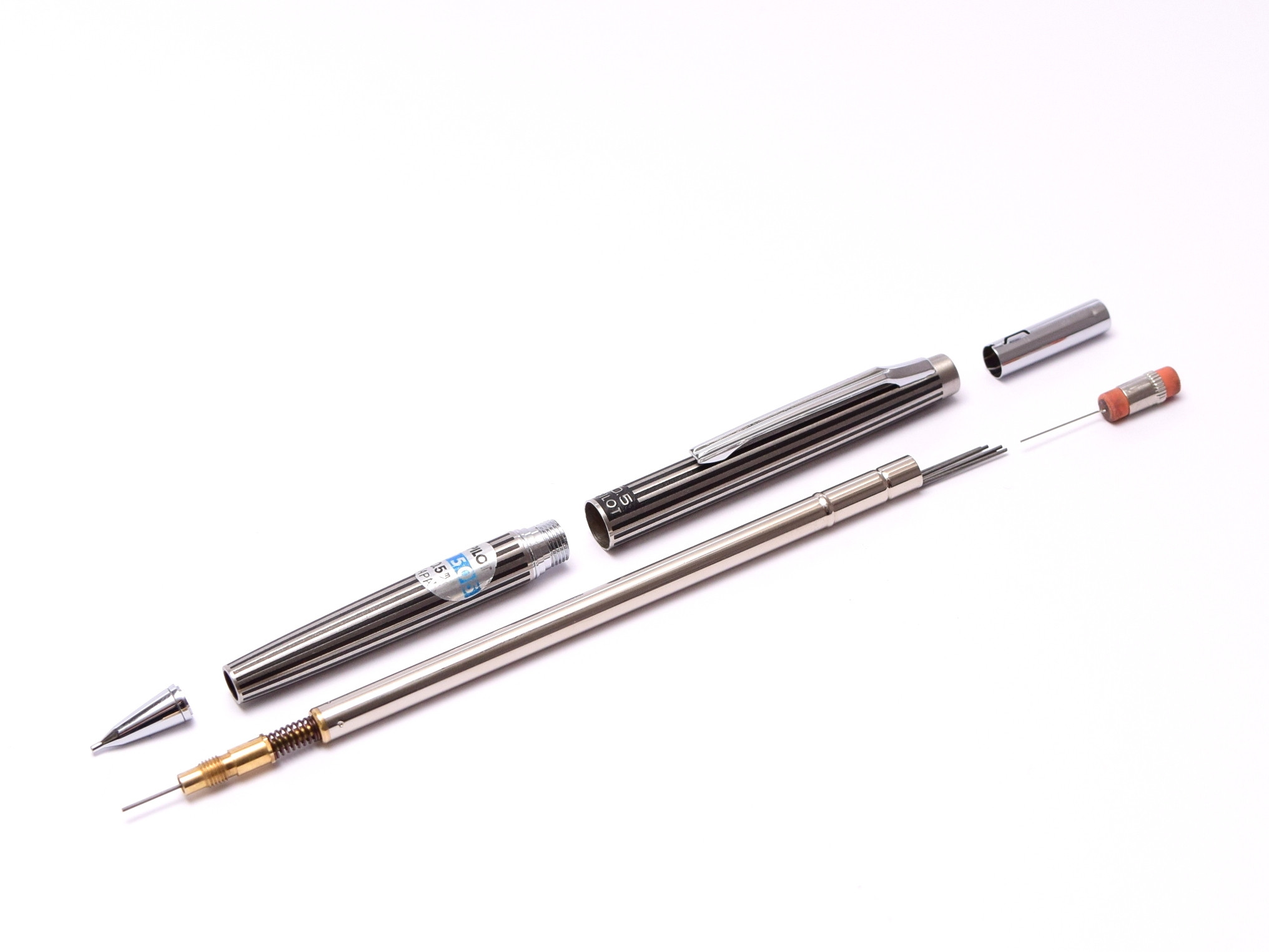 Rare NOS 1973 Black Striped PILOT H1505 0.5mm Leads Stainless