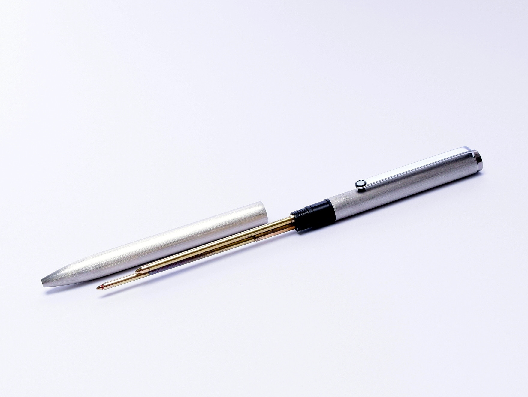 1970s MONTBLANC CHROMATIC No.2 Brushed Matte Steel 2 Multi Color 