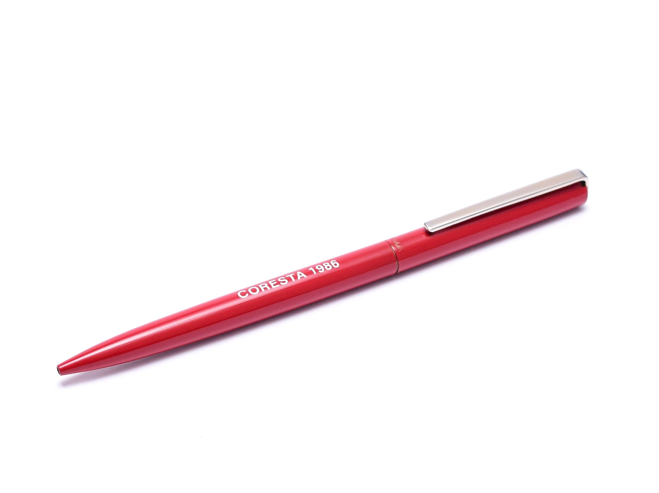 Vintage 1980s Omas 80 Red Steel Twist Mechanism Ballpoint Vintage Pen