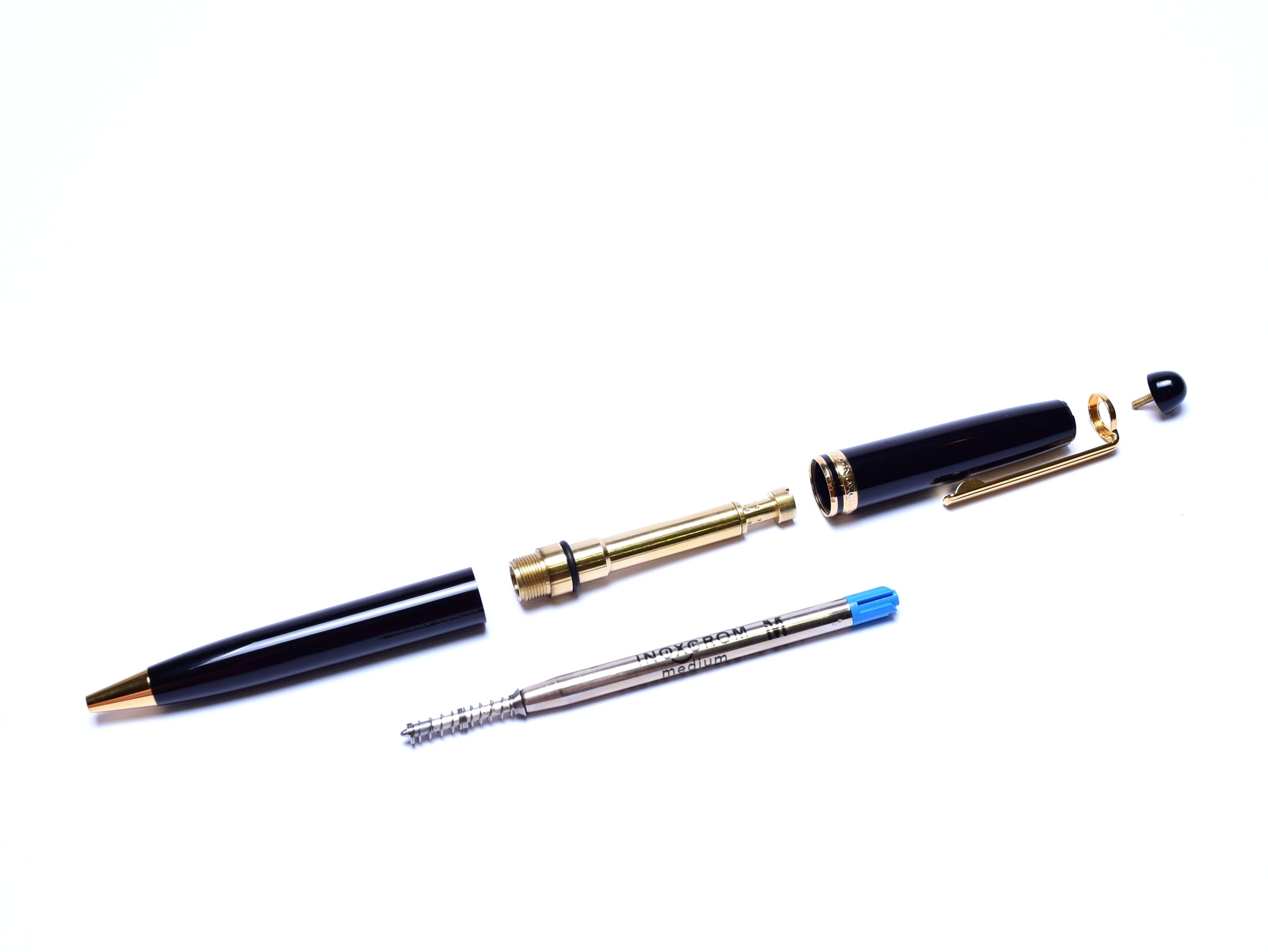 Rare 1994 Spanish INOXCROM 1920 CARAVEL II Black Resin & Gold M