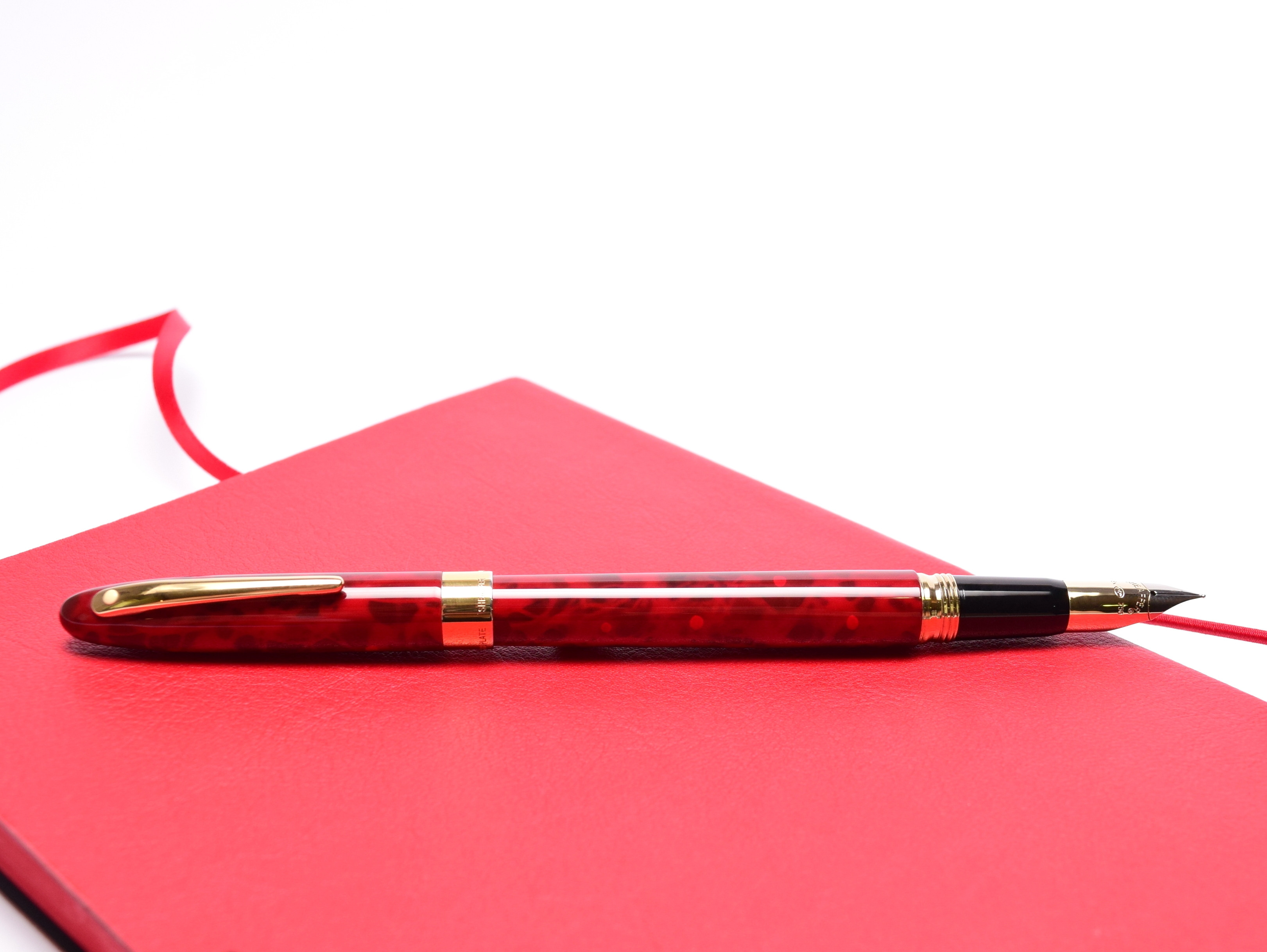 Sipliv Classic Gold Trim Fountain Pen - Medium Nib, Dark Red, Gift Boxed | Smooth Writing Pen For Everyday Use - View #2