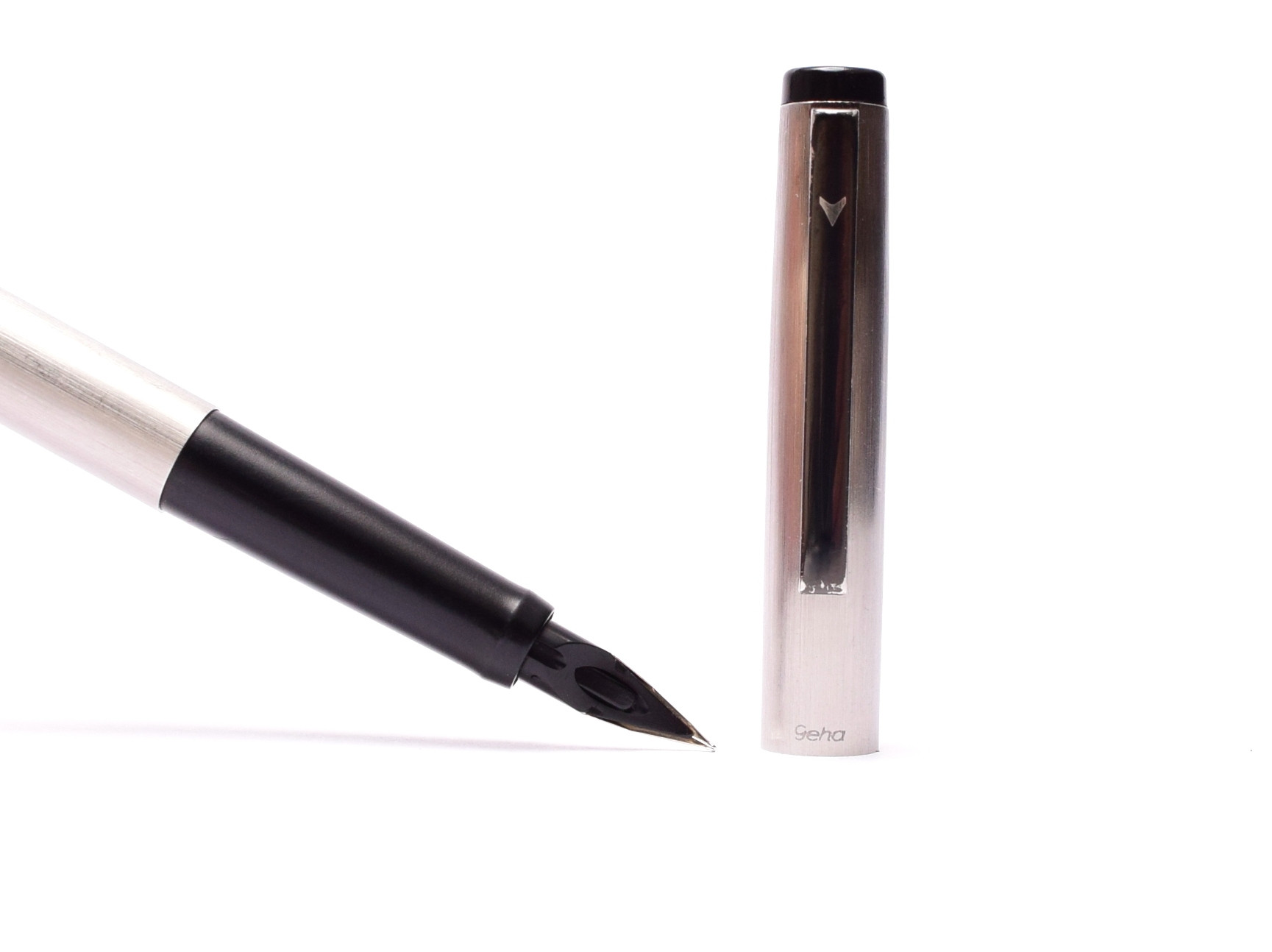 Vintage Geha 731 Brushed Steel 14K 585 EF Extra Fine Nib Cartridge ...