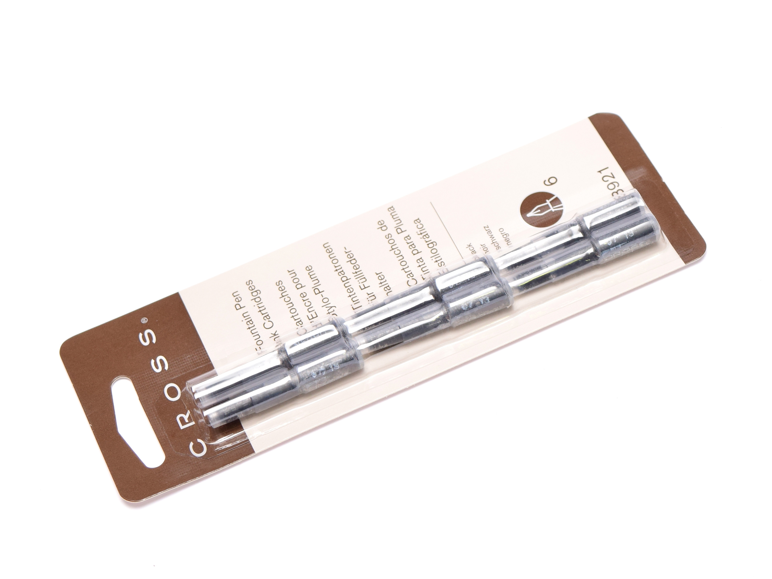 New Authentic Genuine CROSS 8921 6 Pack Black Noir Proprietary Fountain