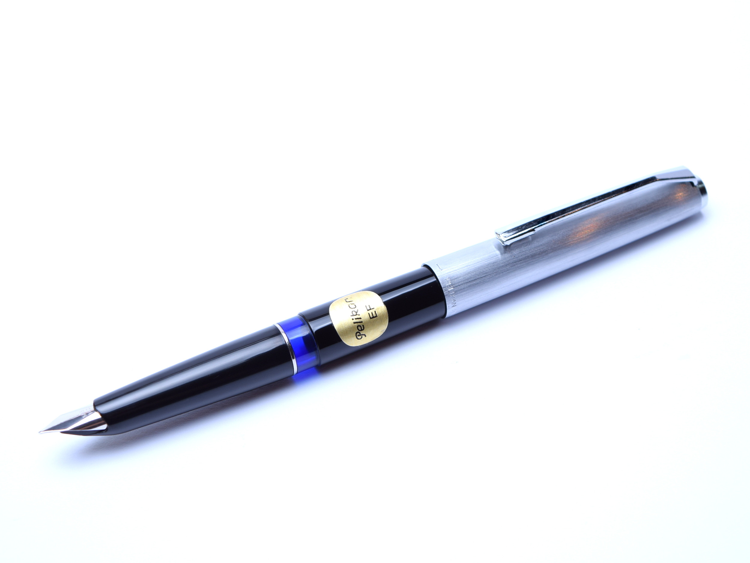 Rare 1970s Pelikan Silvexa 21 (M21) 14K White Gold EF Nib Fountain Pen