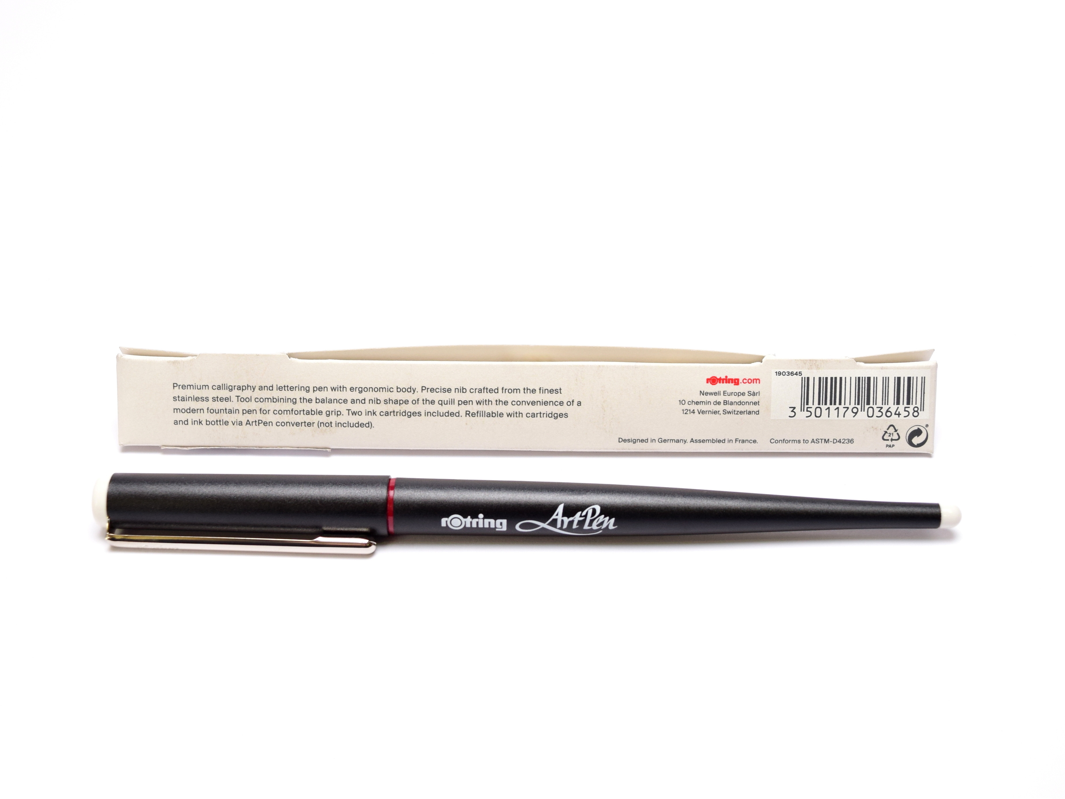 Vintage Rotring Artpen Calligraphy 1.1mm Nib Fountain Pen NOS In Carton ...