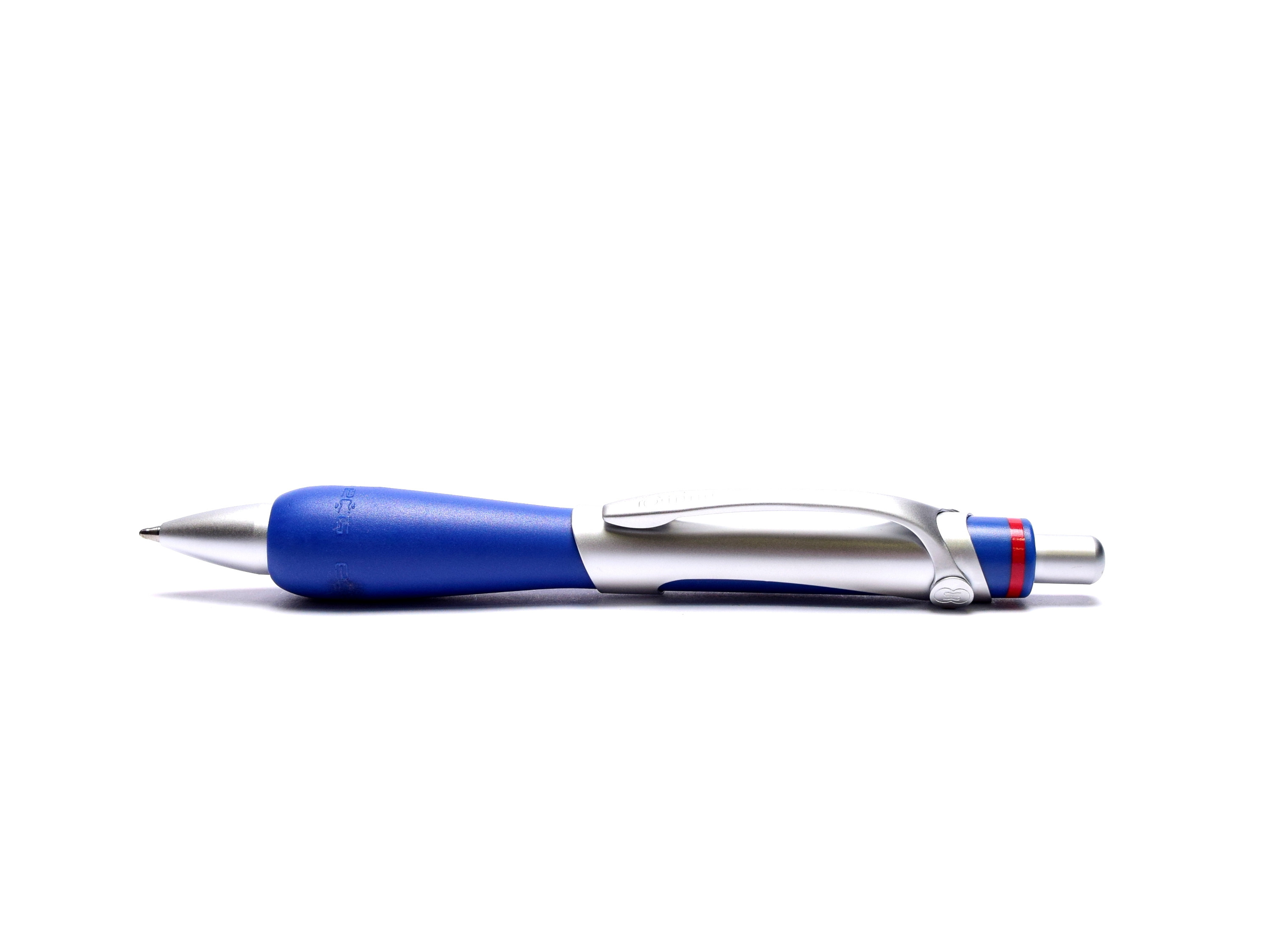 10 x Rotring Speedy Click Action Ballpoint Pens Medium Blue Jumbo Refills 