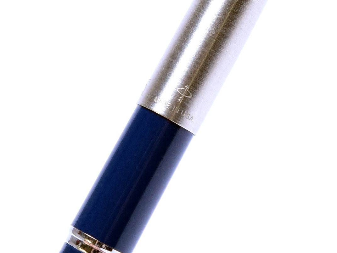 1960s Made in USA Parker 45 Student Dark Navy Blue & Steel F Nib
