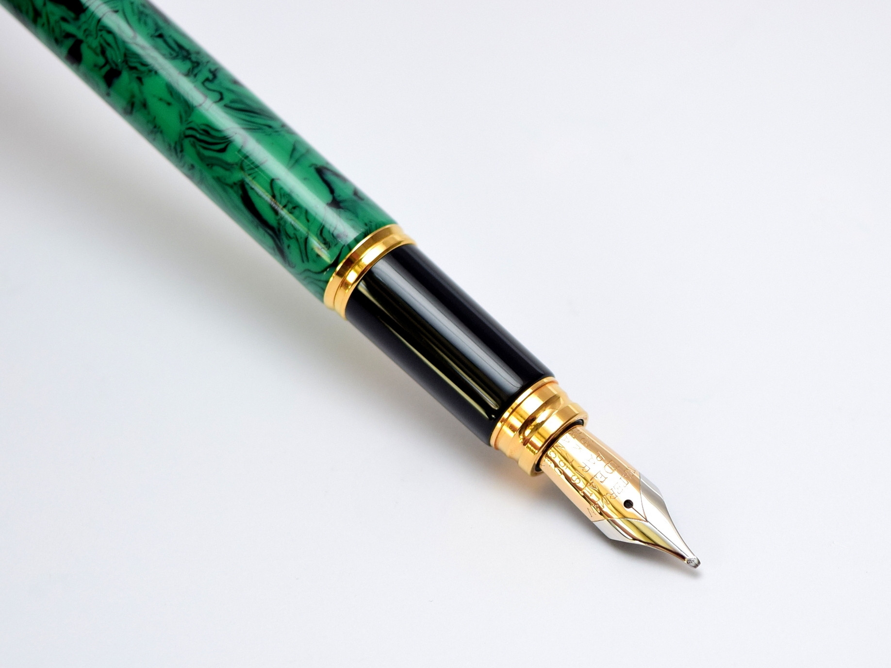 Stunning 1990 Waterman Ideal Le Man 200 Rhapsody Jade Green Ripple