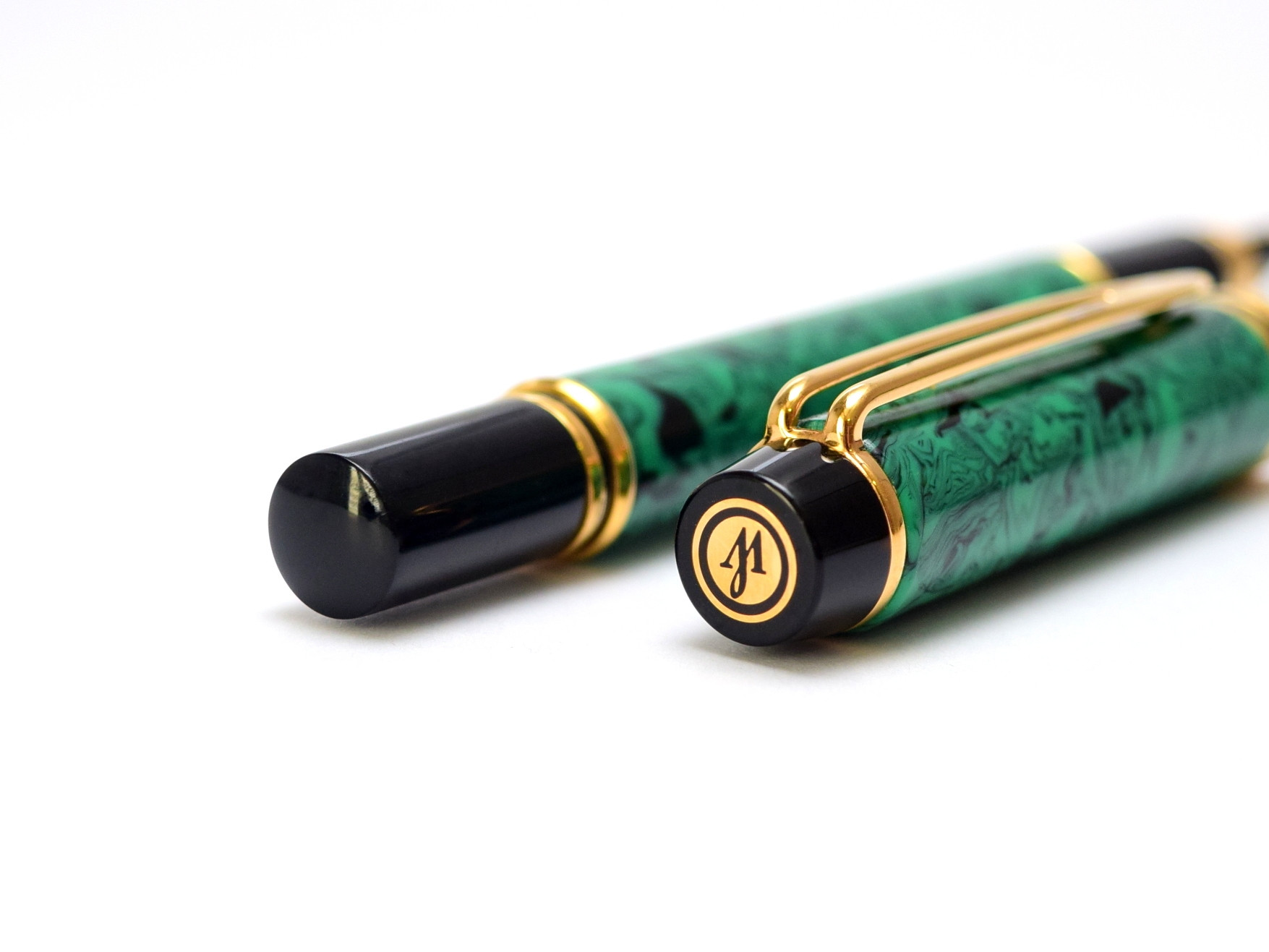 Stunning 1990 Waterman Ideal Le Man 200 Rhapsody Jade Green Ripple