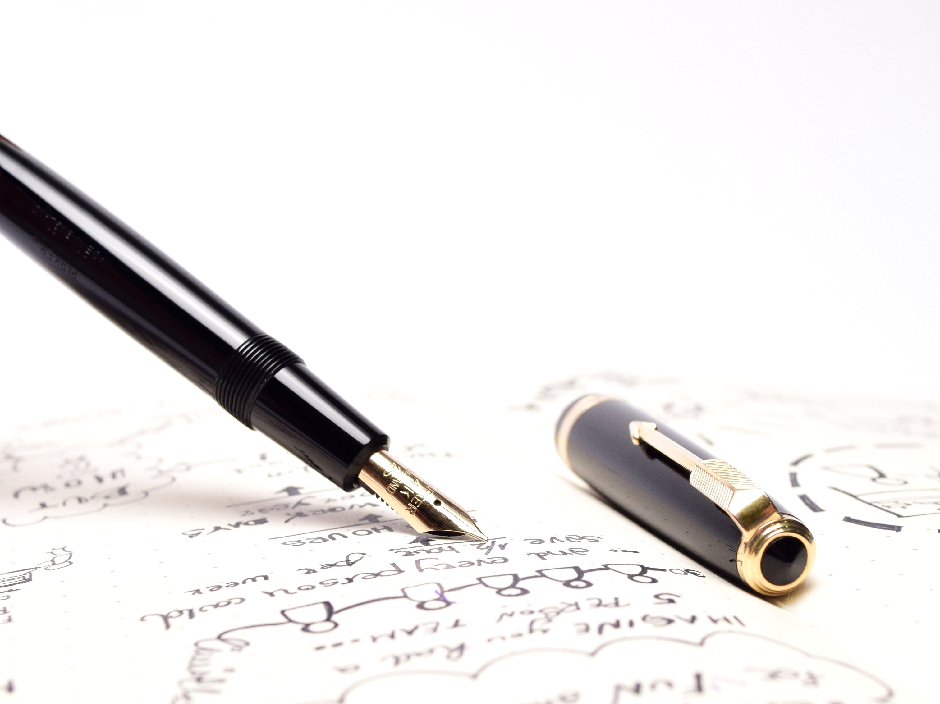 1950s PARKER DUOFOLD Senior Aerometric Made in England 14K Gold F