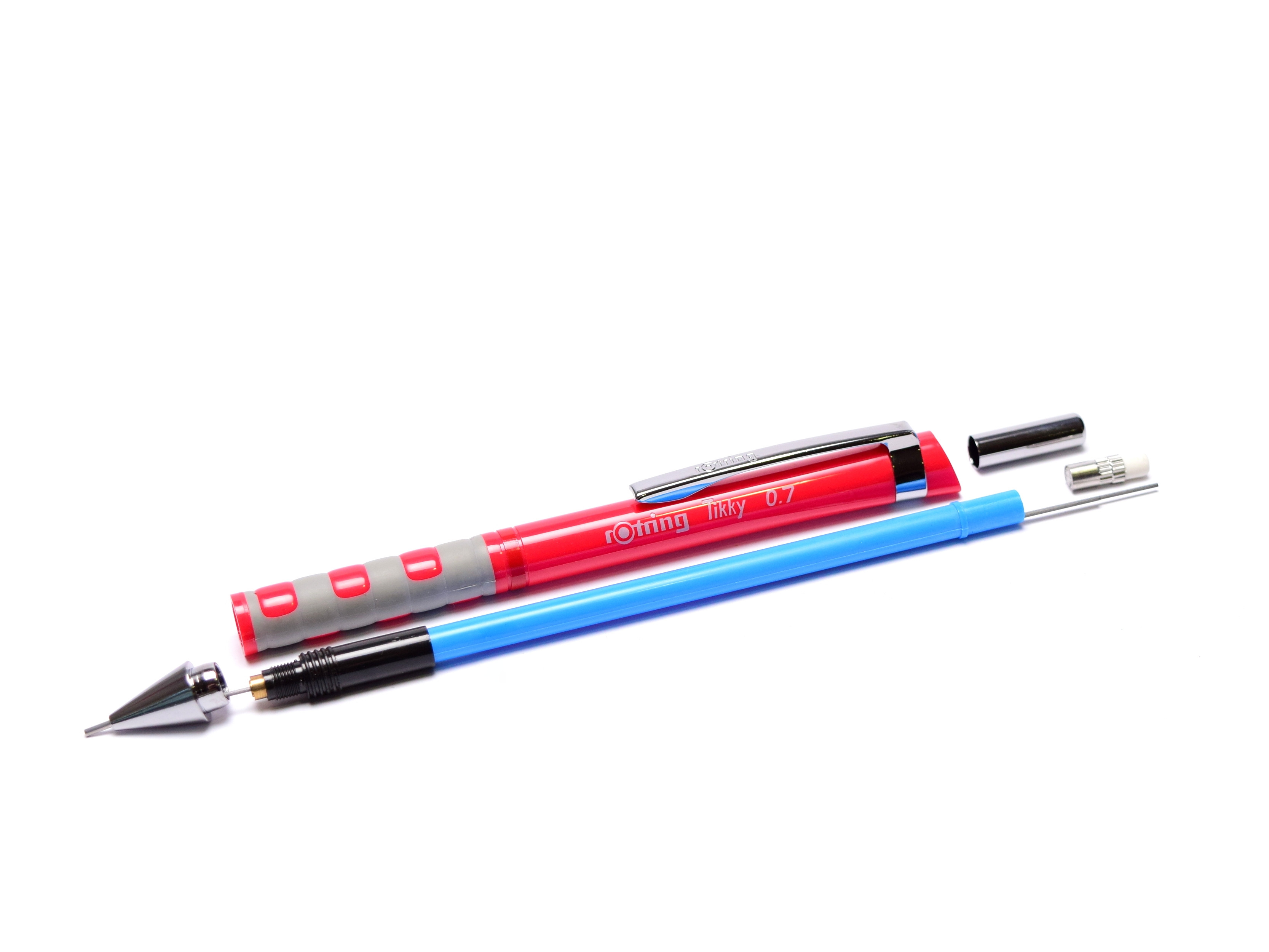 NOS New Rotring Tikky Mechanical Pencil w/ Rubberized Grip Salmon