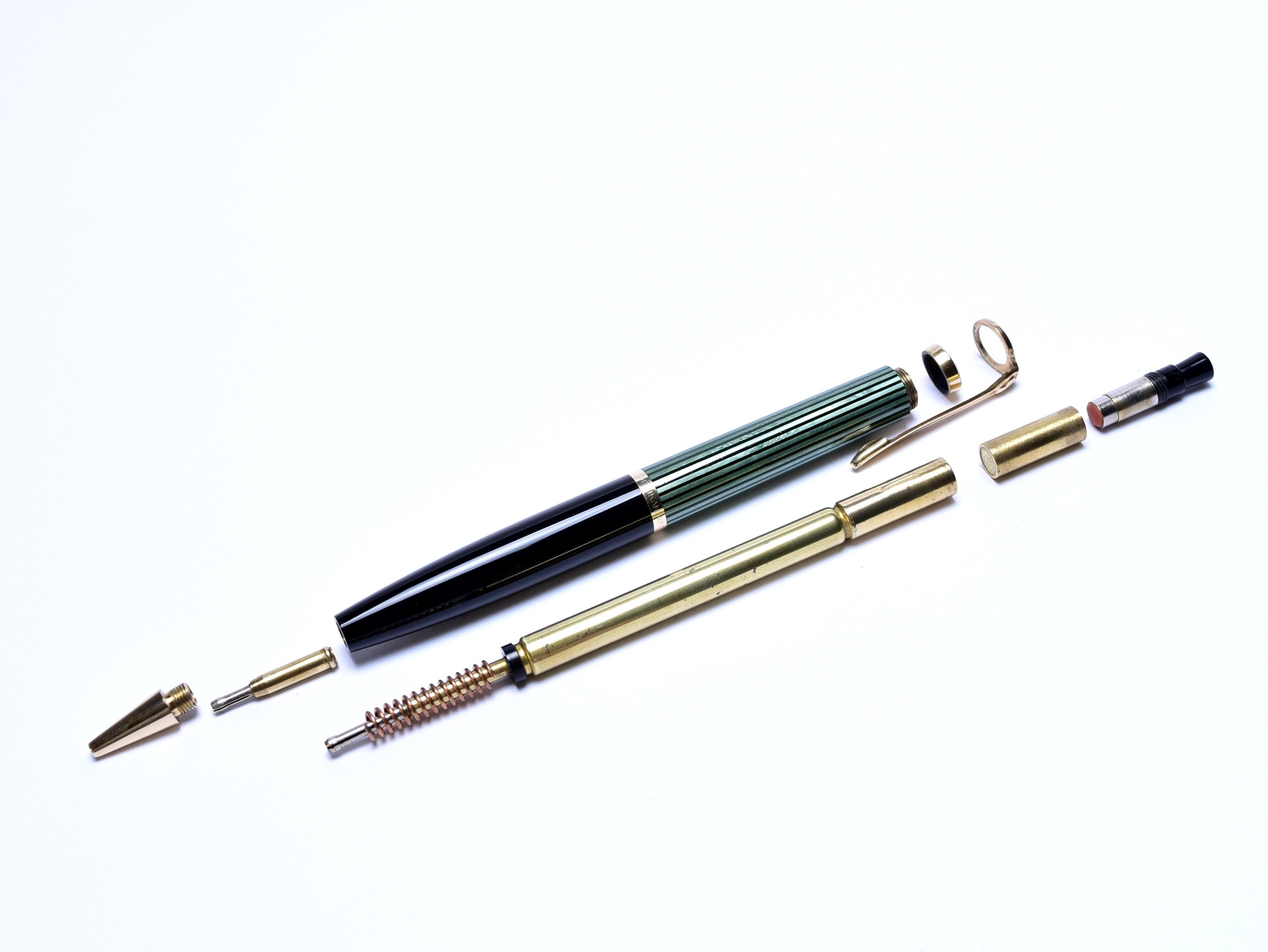 1950s Pelikan 400NN & 450 Flexible EF to 3B 14K Nib Tortoise Green