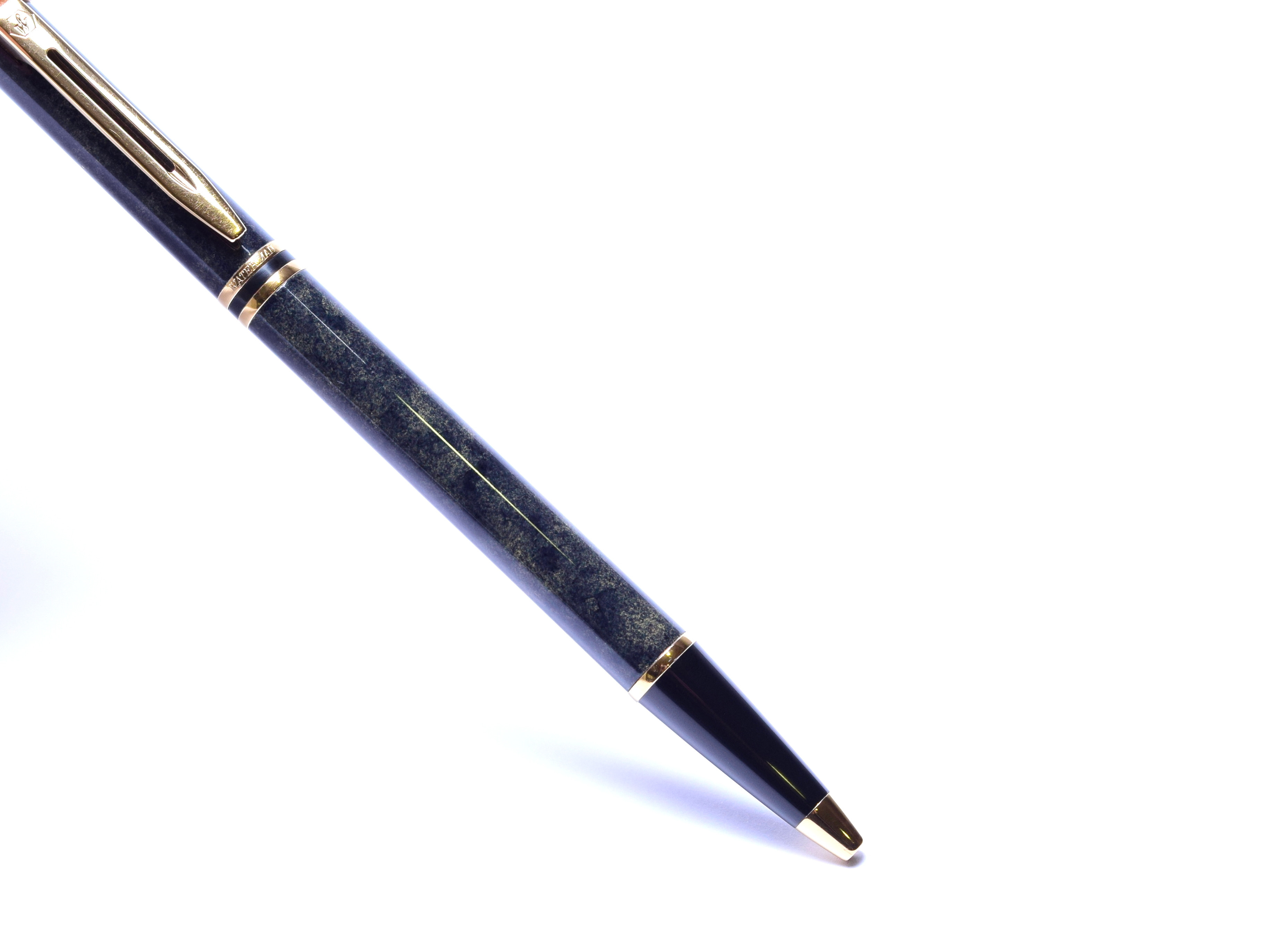 Stylo Plume Waterman Lauréat - Laque Gris Marbré - Plume Or - Occasion En Bon état - Stylo Et Bille