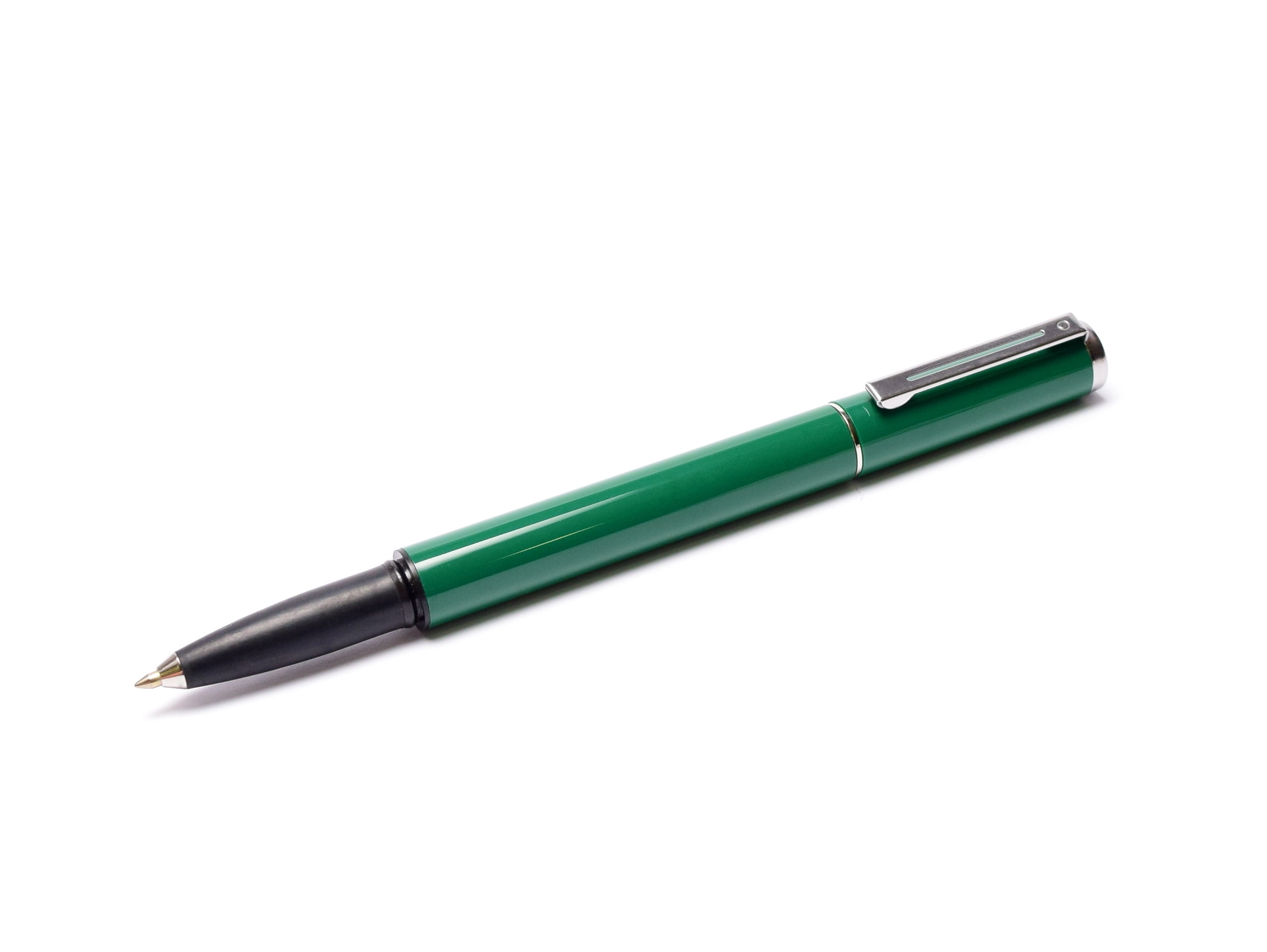 Rare Vintage 90’s Sheaffer Award Leaf Green Rubberized Grip Rollerball Pen