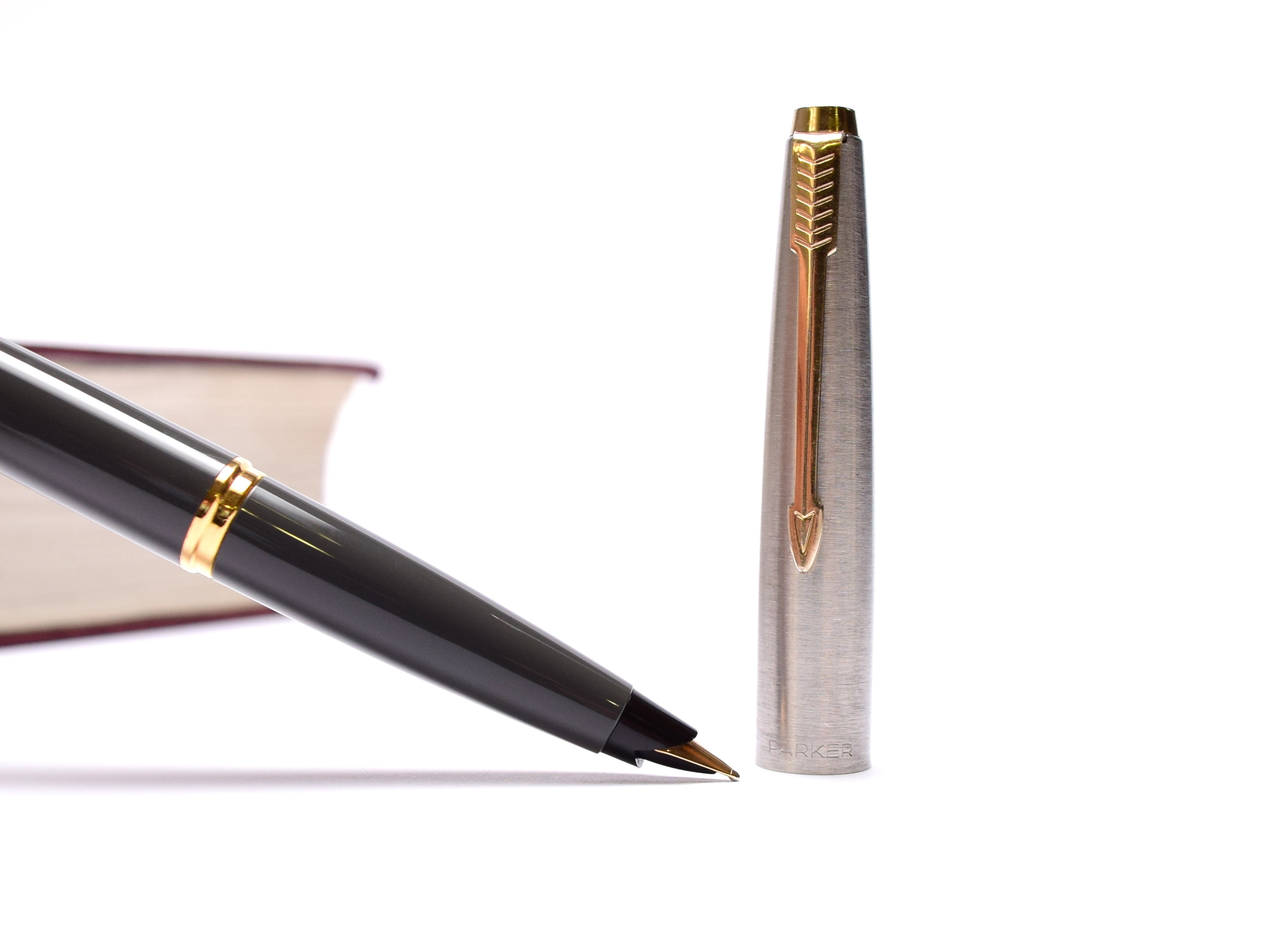 Vintage 1960s Parker 45 Student Gray Body 14K Gold F Nib Fountain Pen ...