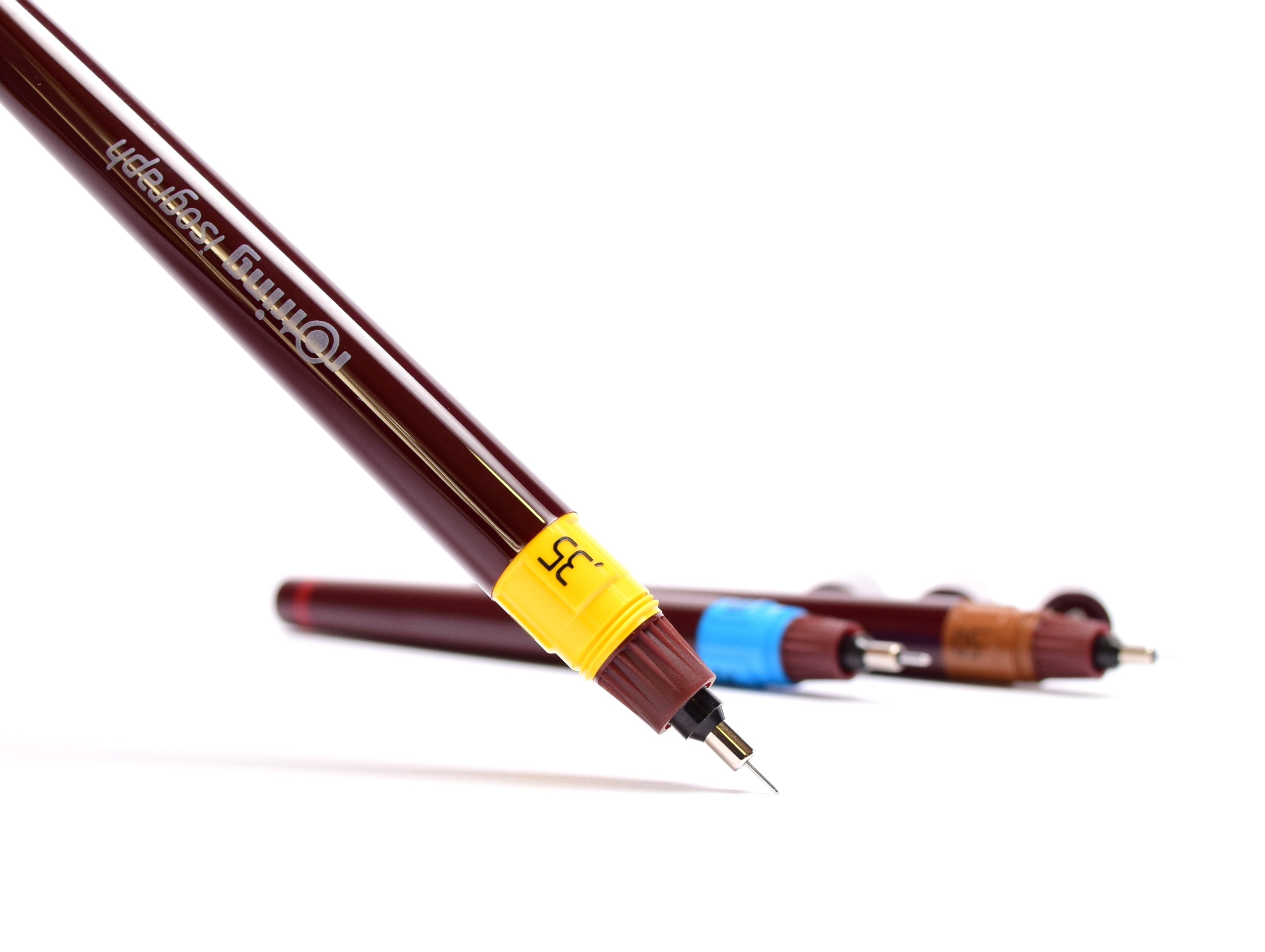 NOS Vintage Rotring Isograph 3 Technical Pens 0.35mm, 0.50mm, 0,70mm