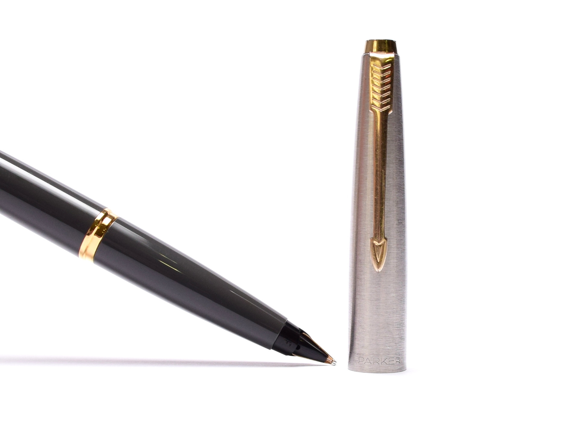Vintage 1960s Parker 45 Student Gray Body 14K Gold F Nib Fountain Pen ...