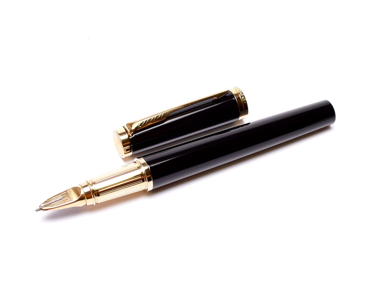 Stylo Parker Ingenuity 5th Laque Grise - Stylo Bille/Roller De Prestige Neuf De Stock - Bagues Plaquées Or
