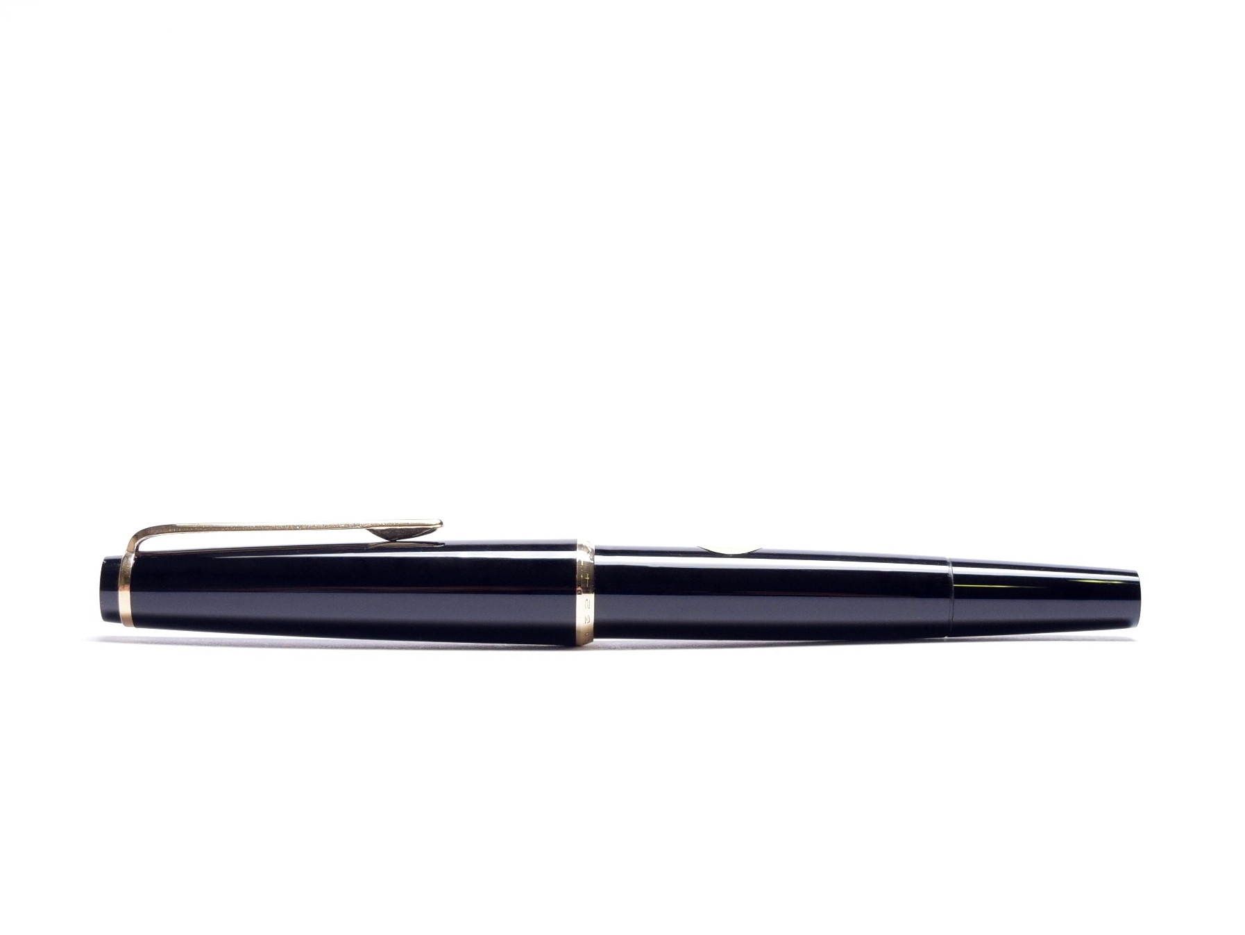 NOS New 1960s MONTBLANC No.32 & No.36 Pix Black Resin 14K Gold F/EF