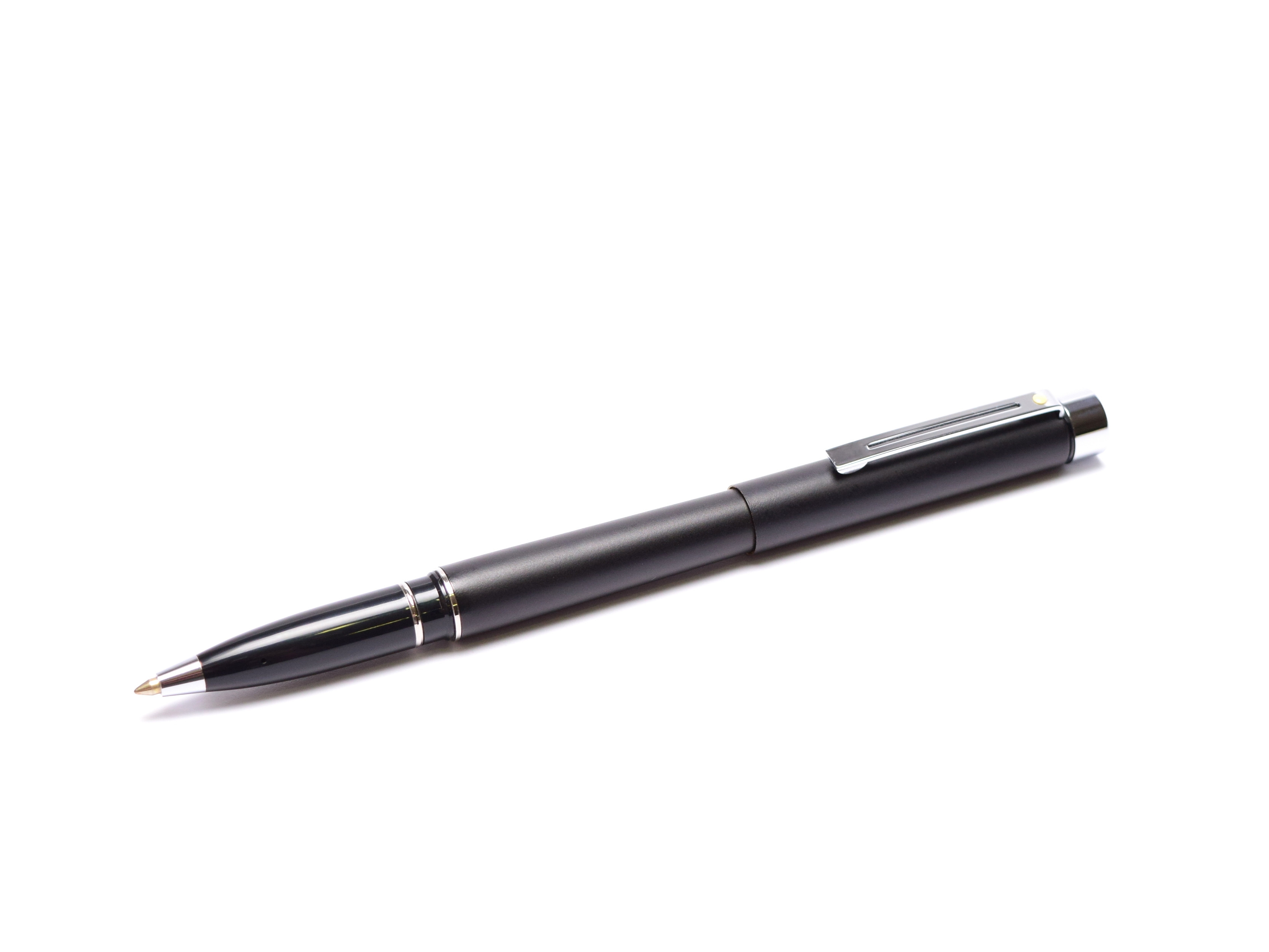 NOS Vintage Sheaffer Targa 1002 Matte Black & Silver Rollerball Pen USA