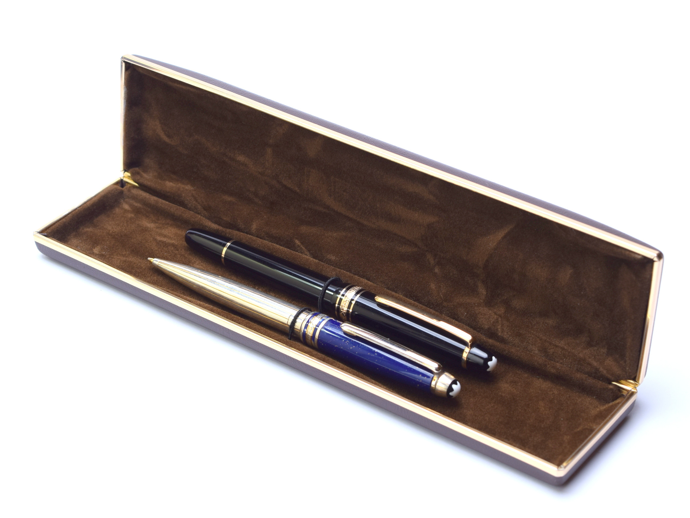 Oversize 23cm Brown Leather and Velvet Display Presentation Box Case