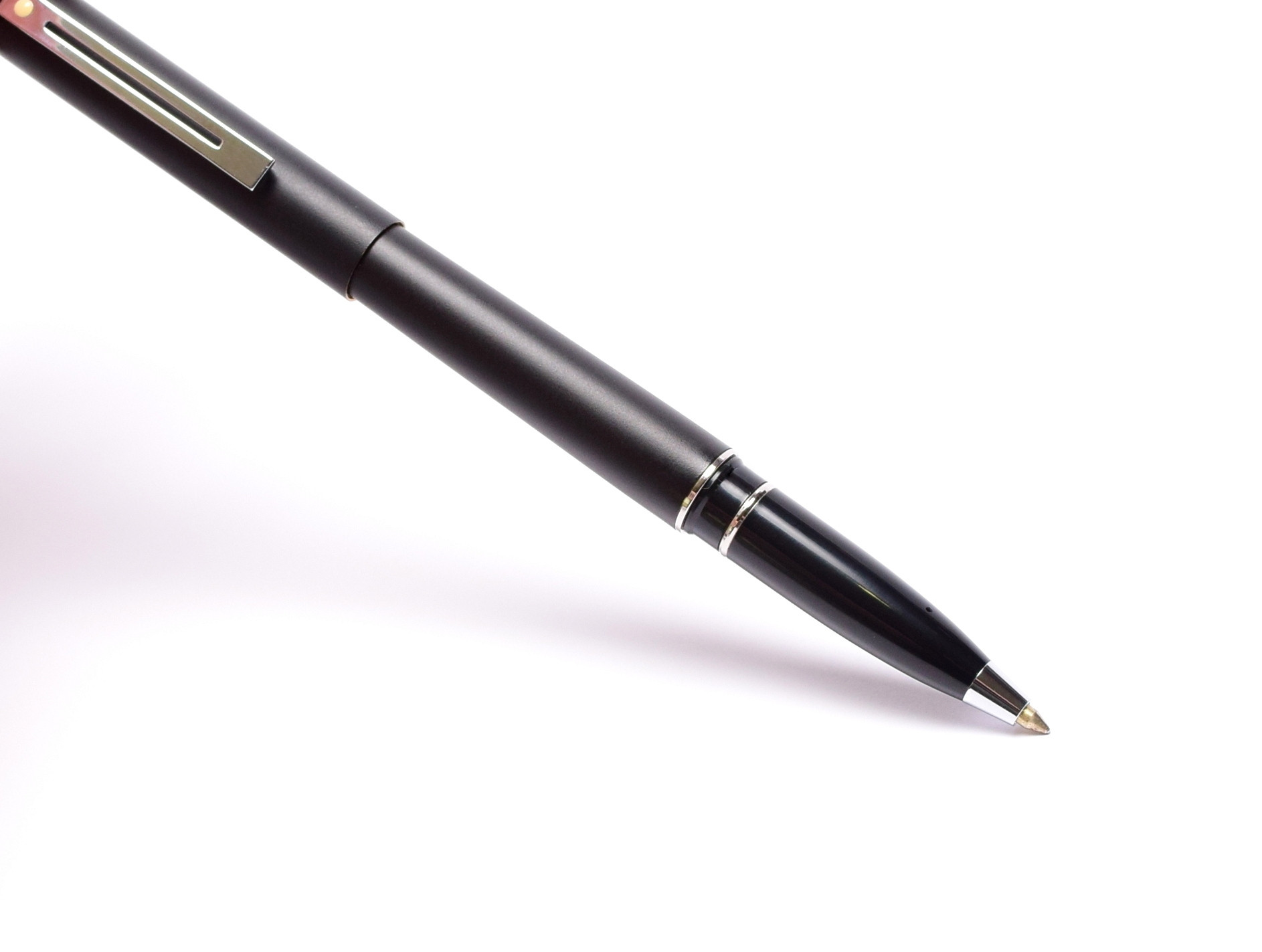 NOS Vintage Sheaffer Targa 1002 Matte Black & Silver Rollerball Pen USA