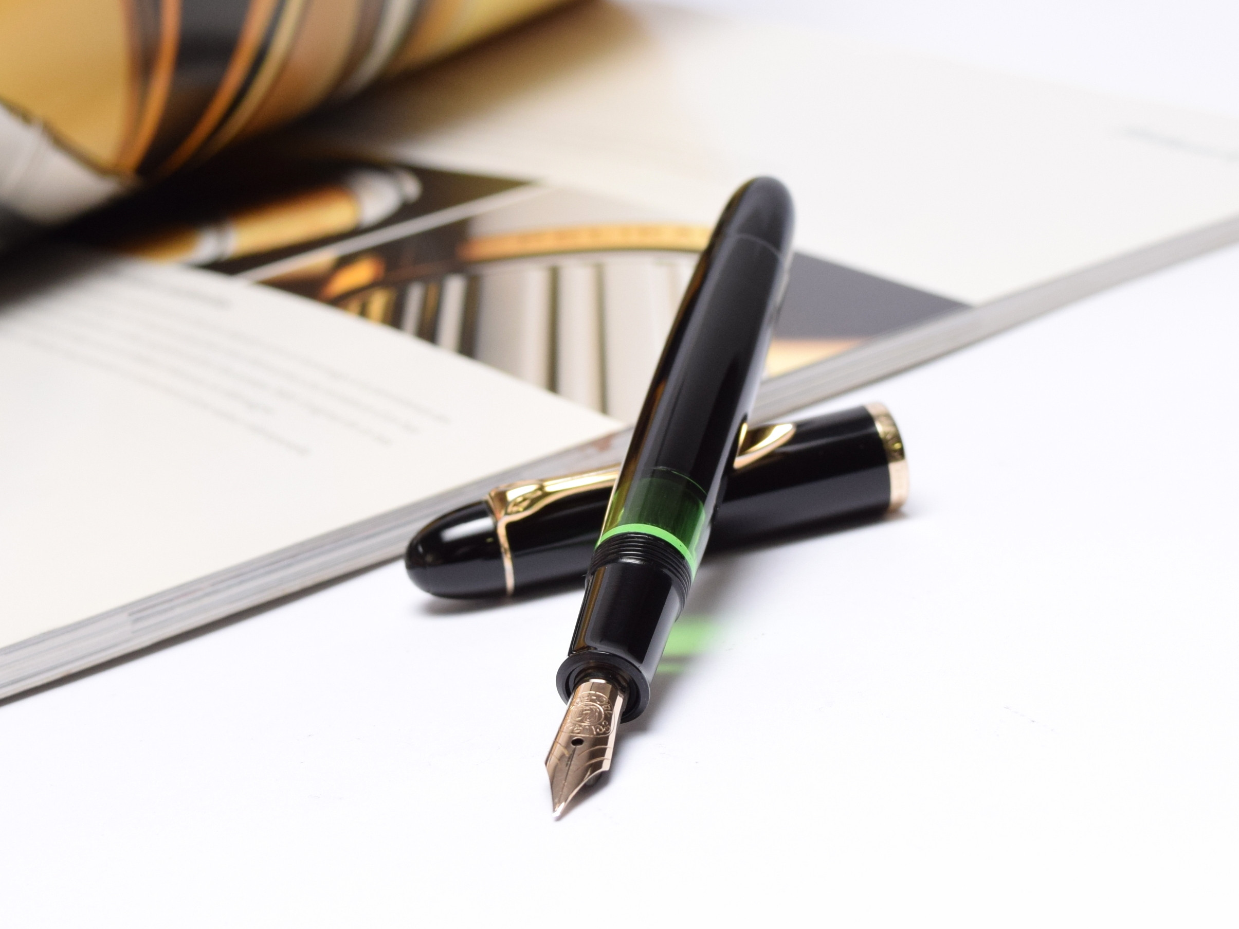 Pelikan Günther Wagner 万年筆 Rare 1956 Pelikan 140 All Black Gunther Wagner Super Flexible 14K