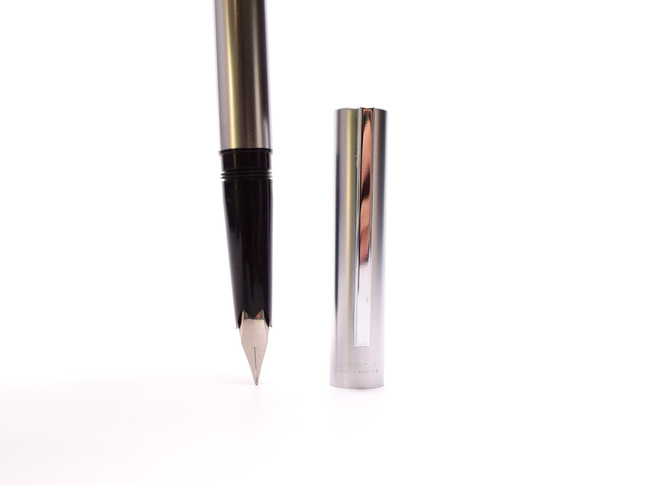Pristine Vintage Waterman Graduate Polished Chrome Ballpoint Pen NOS 