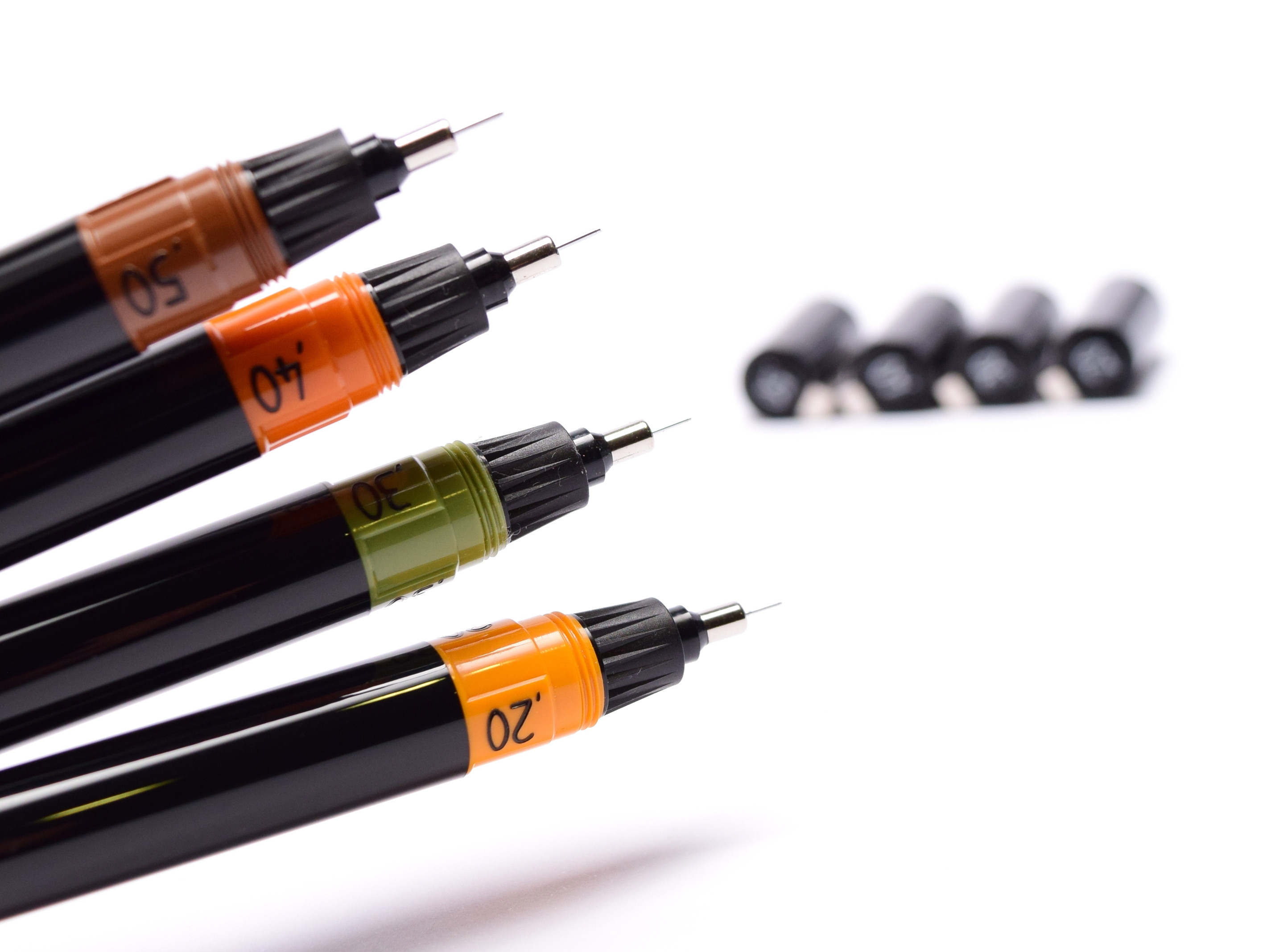 NOS Vintage Rotring Variant II 4 Technical Pens 0.20mm, 0.30mm, 0.40mm