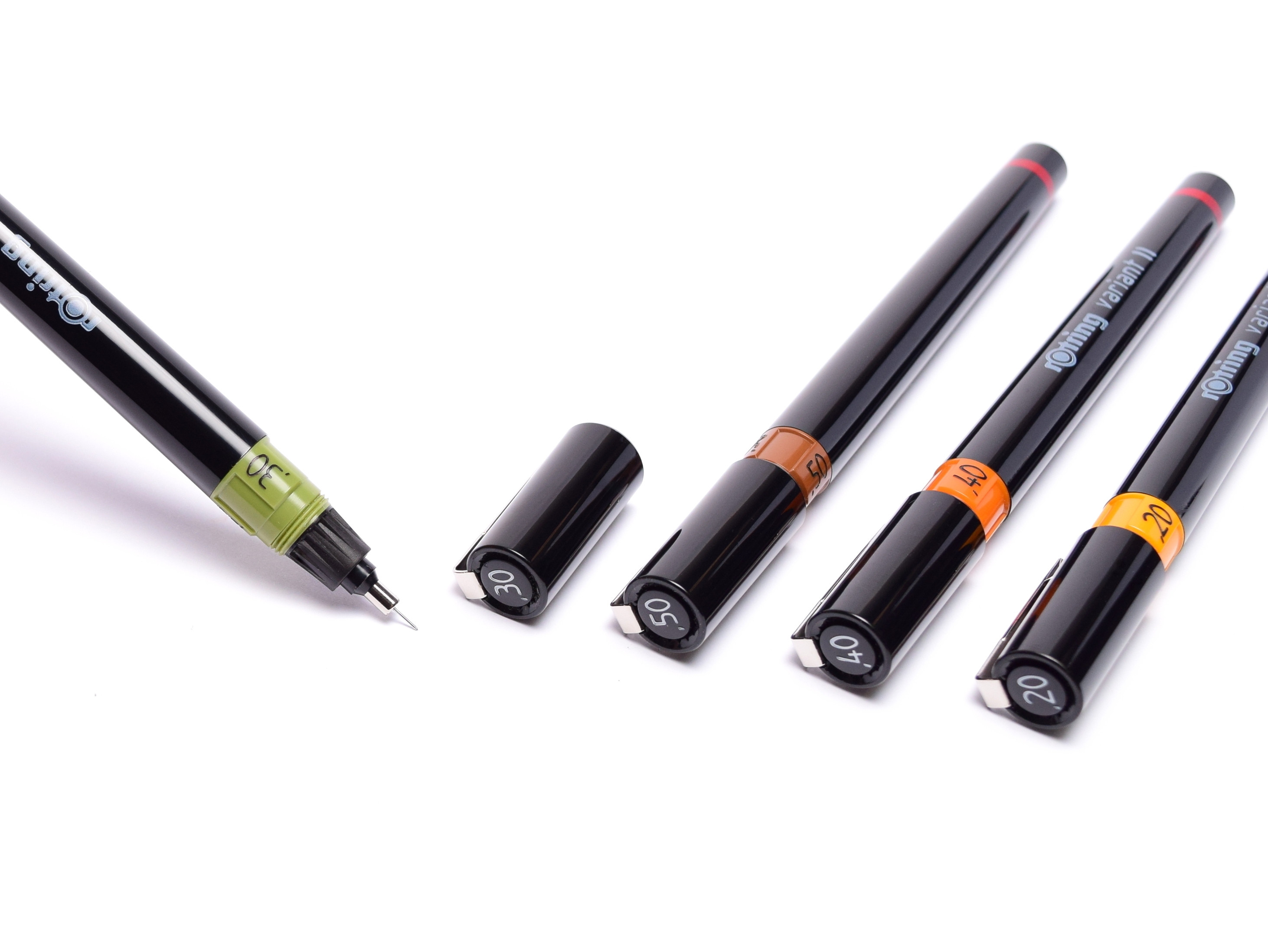 NOS Vintage Rotring Variant II 4 Technical Pens 0.20mm, 0.30mm, 0.40mm