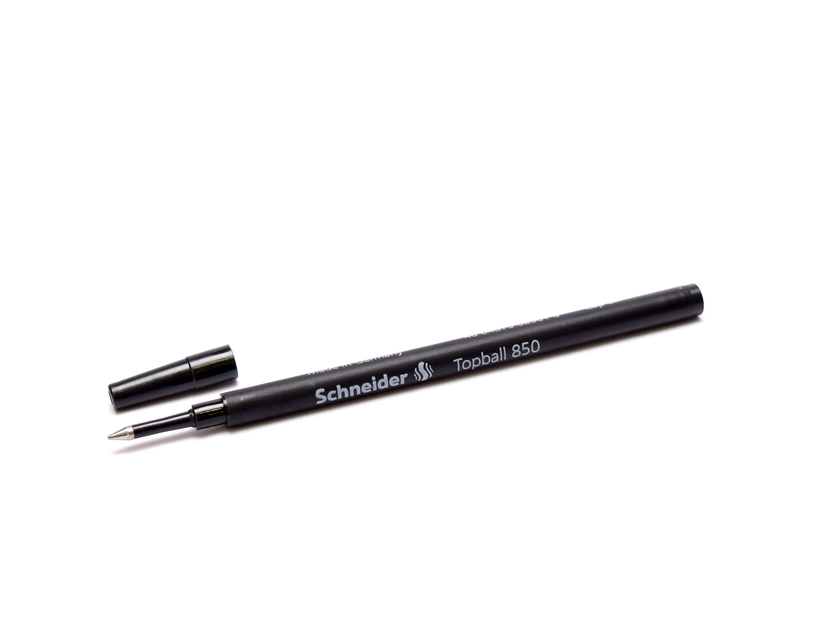 New Schneider Topball 850 / 811 European Euro Size Black Rollerball Pen  0.5mm Anti-Dry Refill
