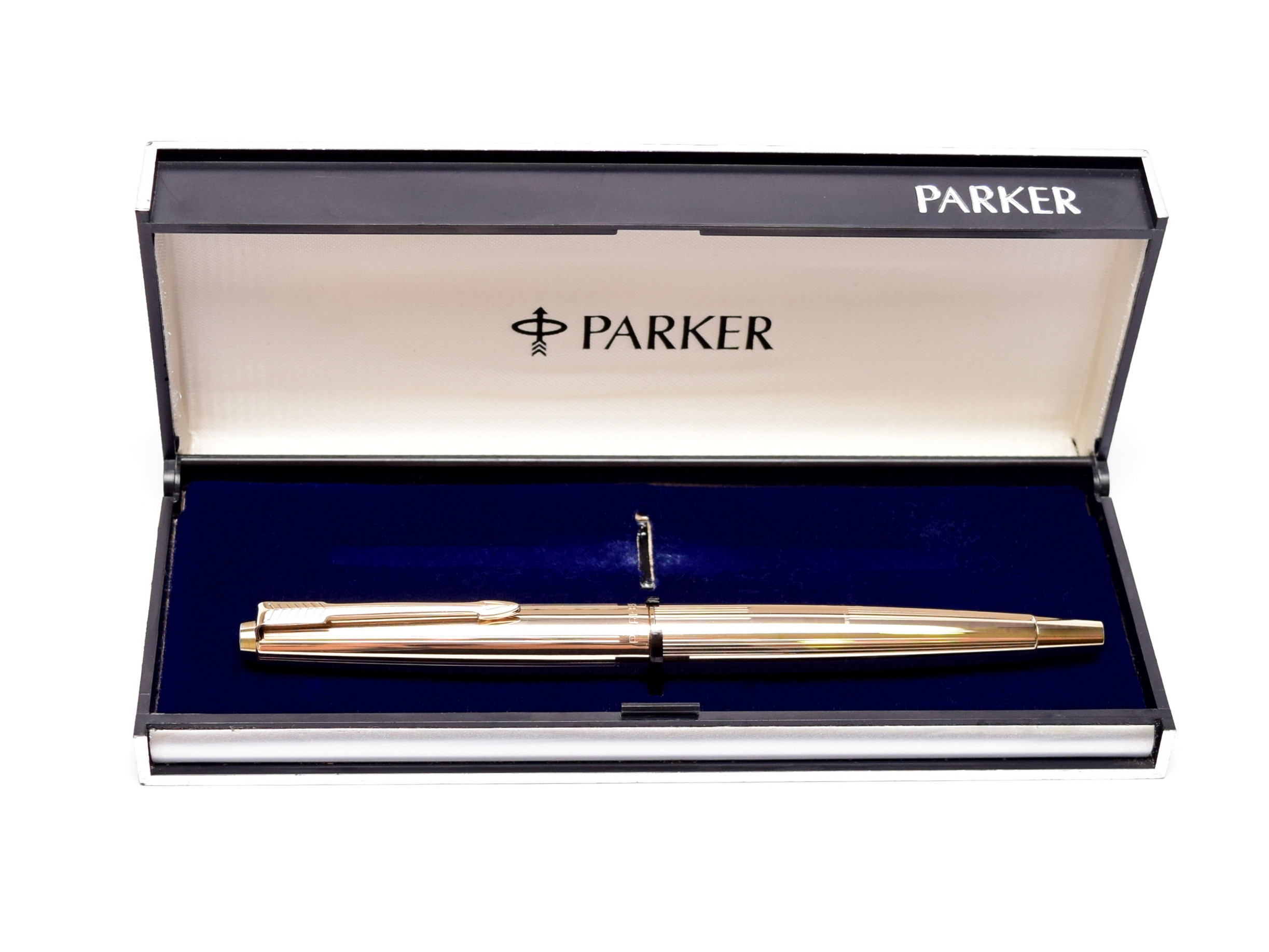 NOS 1960s Made in England PARKER 45 "Deluxe" All Rolled Gold 14K Gold F