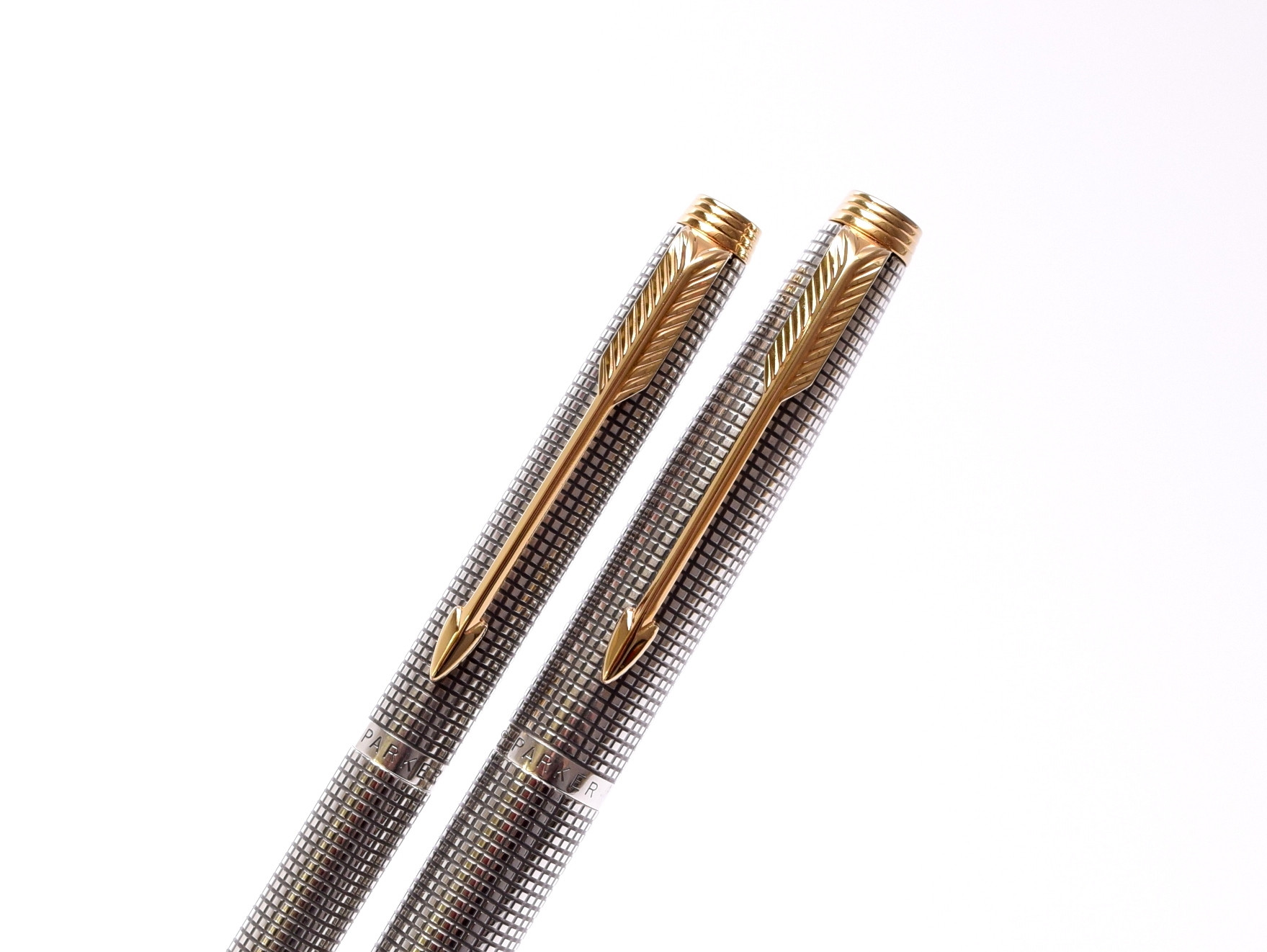 1960s PARKER 75 Made in USA Solid 925 Sterling Silver Crosshatch