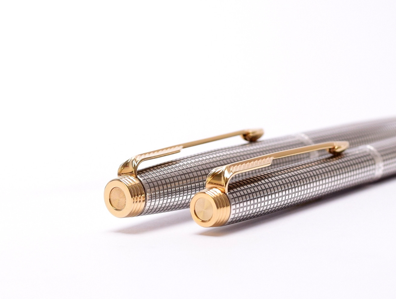 1960s PARKER 75 Made in USA Solid 925 Sterling Silver Crosshatch