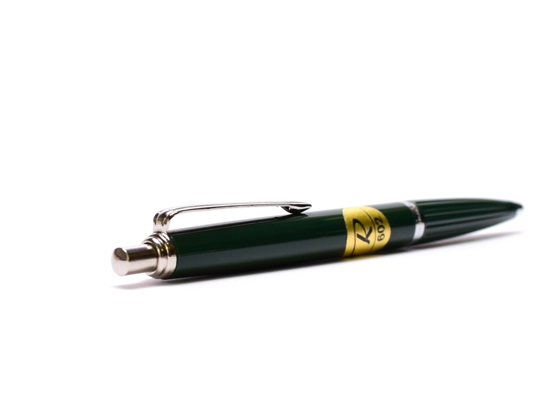 Rare Reform No.602 Unique Olive Green Special Push Button Ballpoint Pen