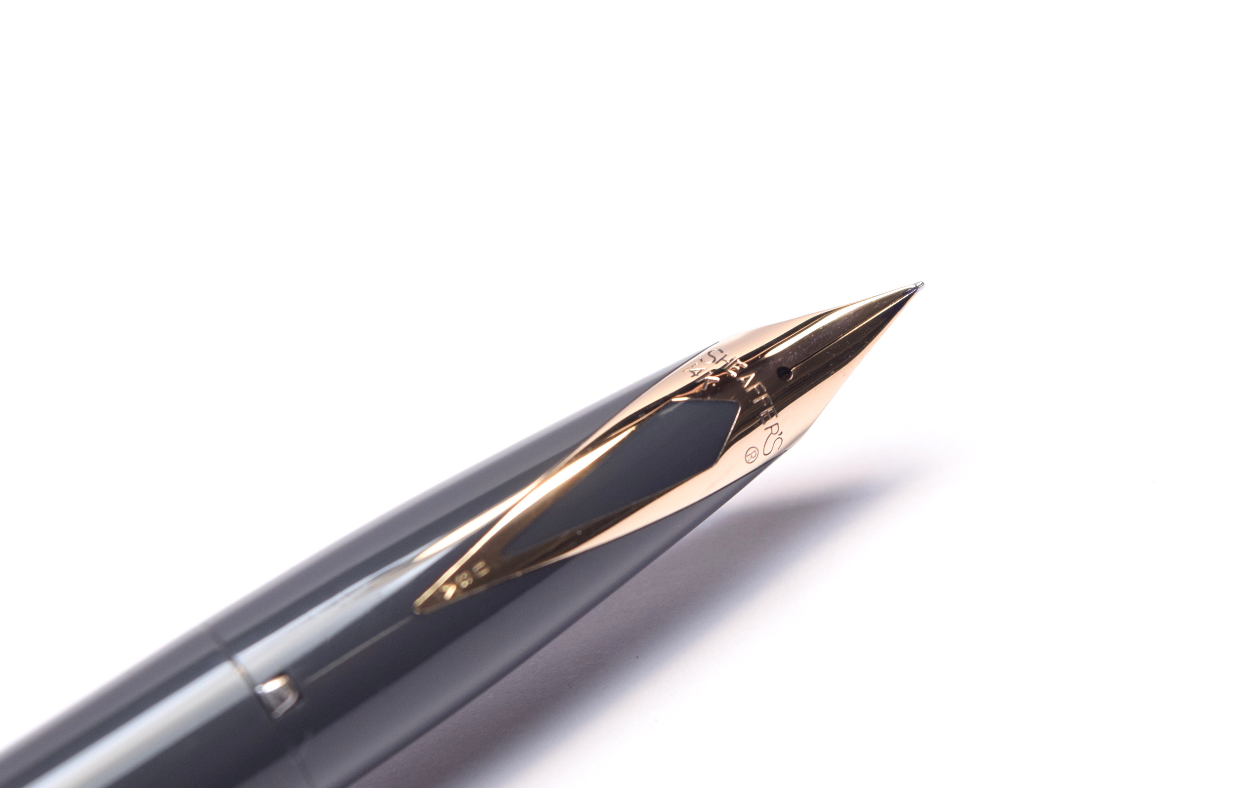 1960s Sheaffer Imperial IV Touchdown Anthracite Grey Resin & Gold