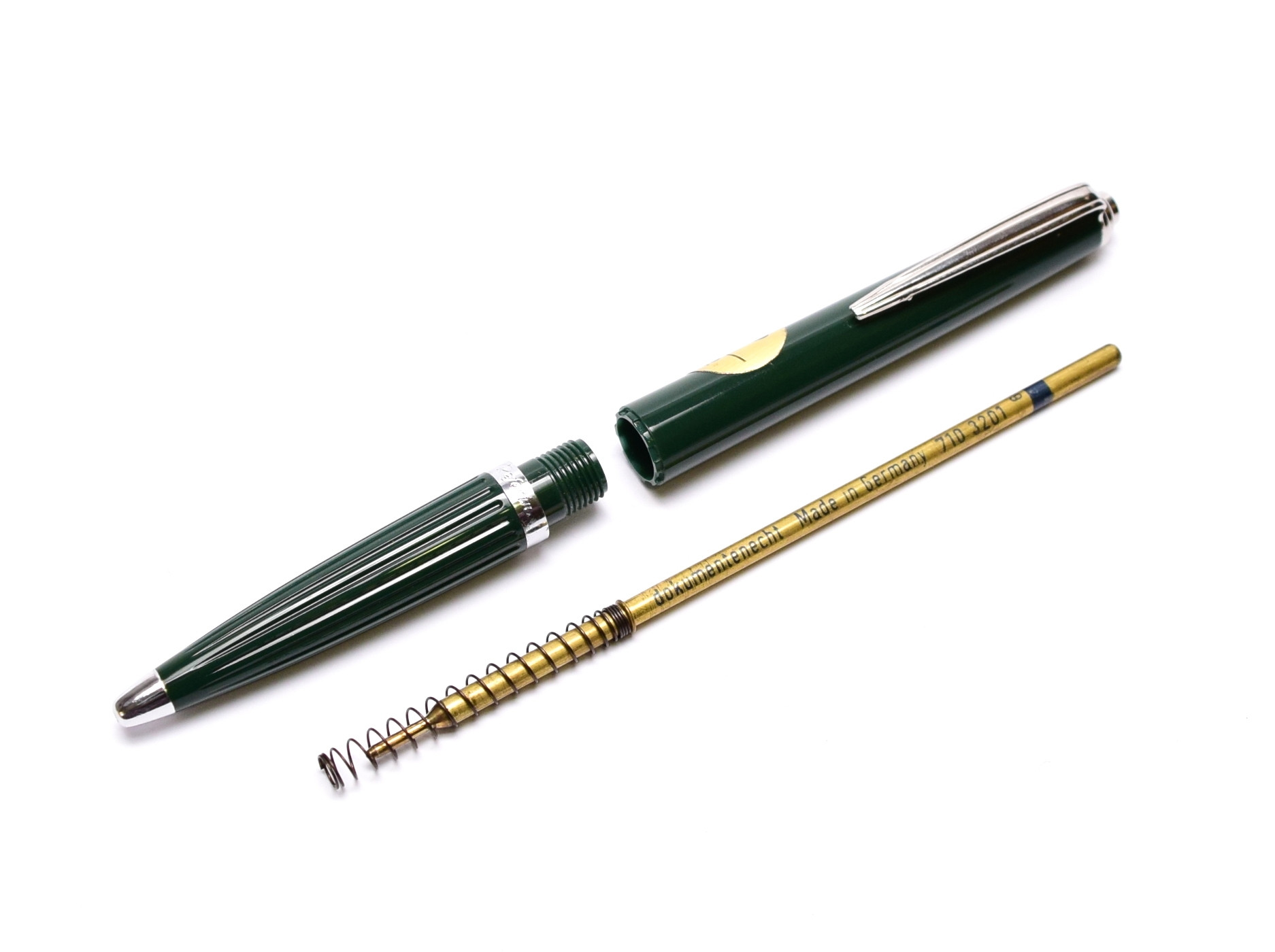 Rare Reform No.602 Unique Olive Green Special Push Button Ballpoint Pen