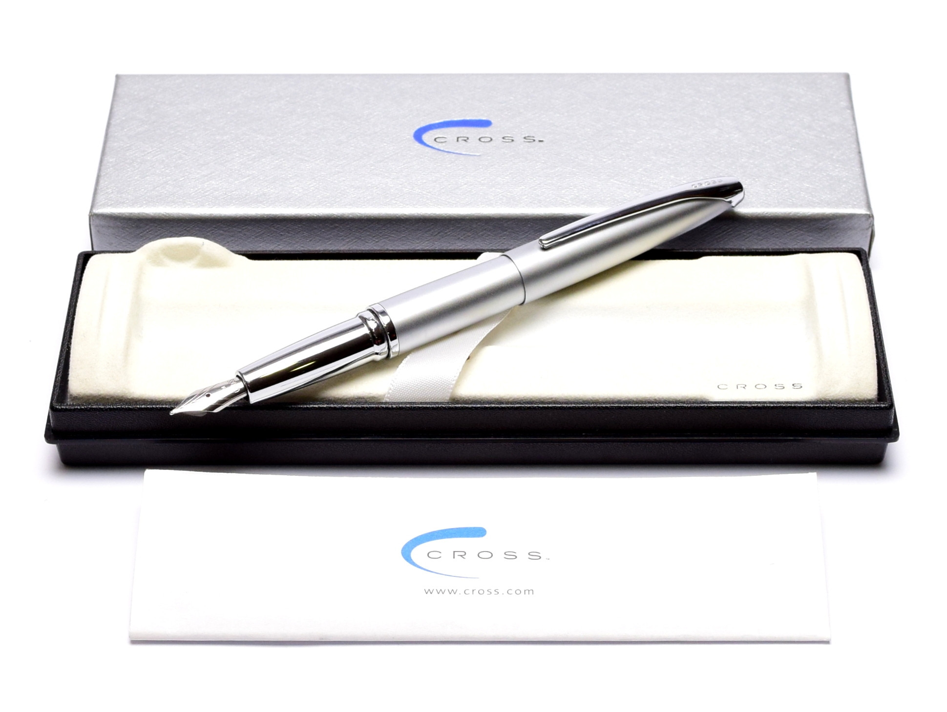 Cross ATX Pure Chrome Silver Stainless Steel M Medium Nib
