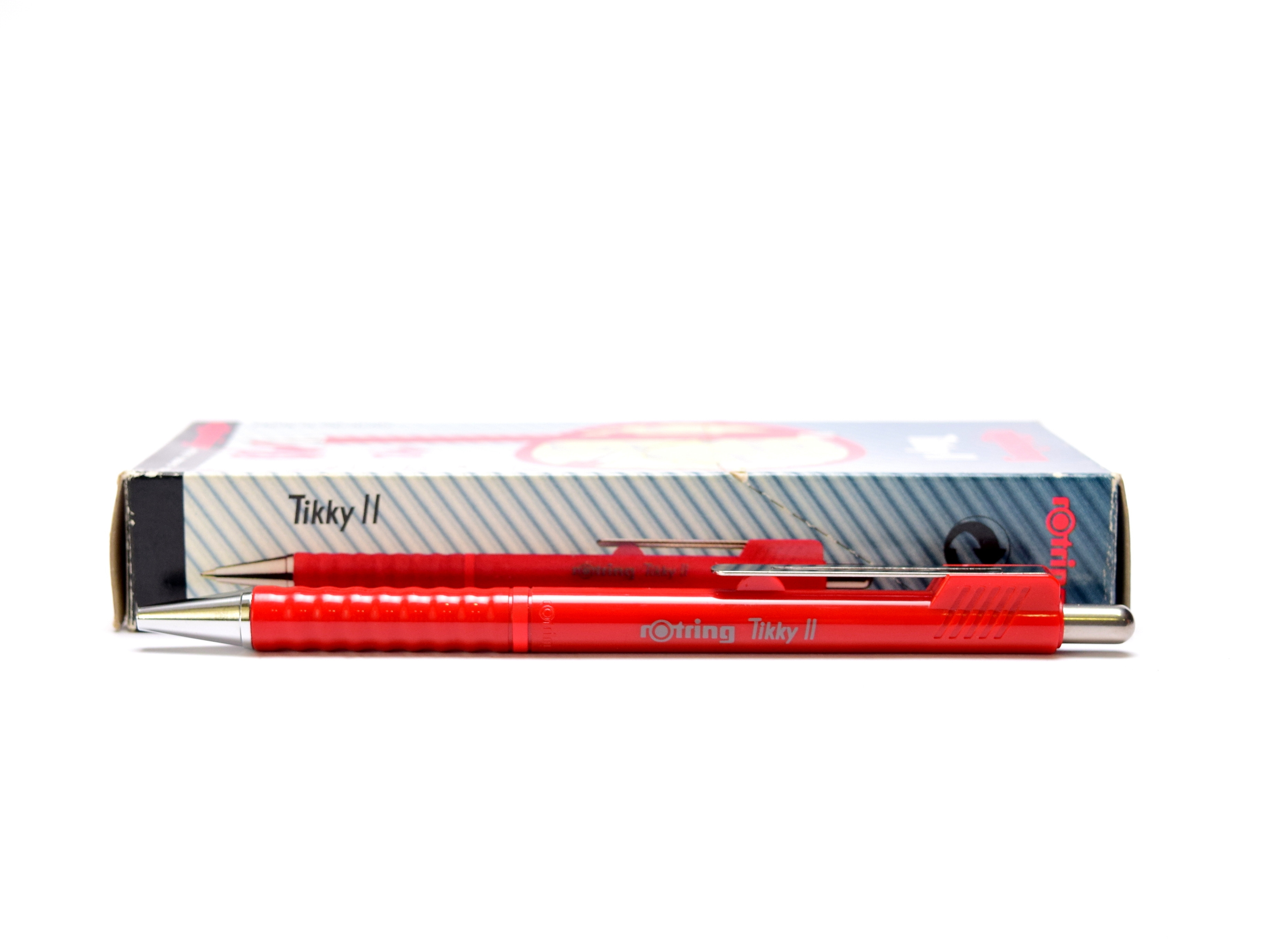 NOS New Rotring Tikky II Jumbo Refill Wave Grip Red Color Ballpoint Pen