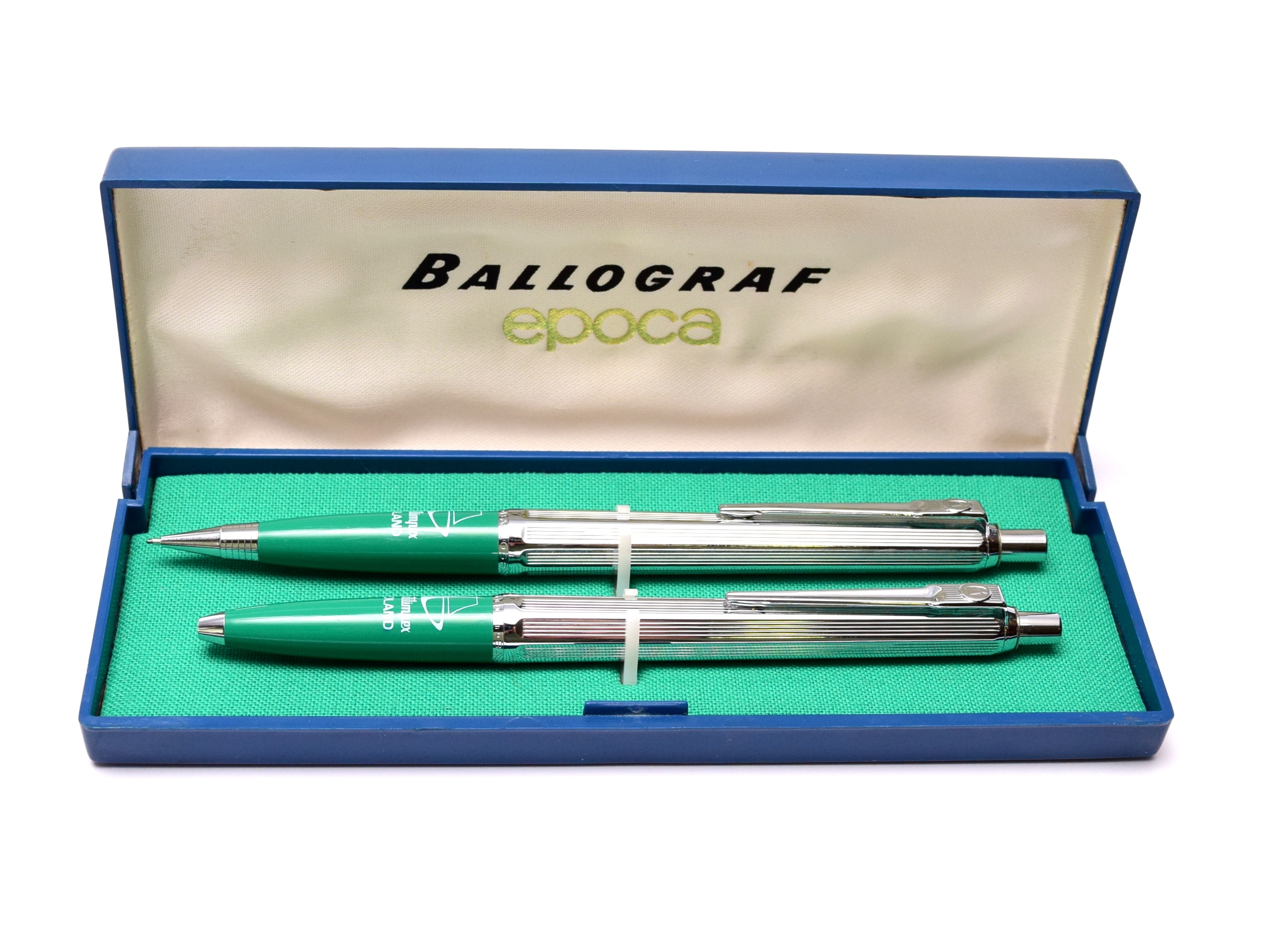 Vintage Ballograf Epoca Push Button Ballpoint Pen & 0.5 Leads