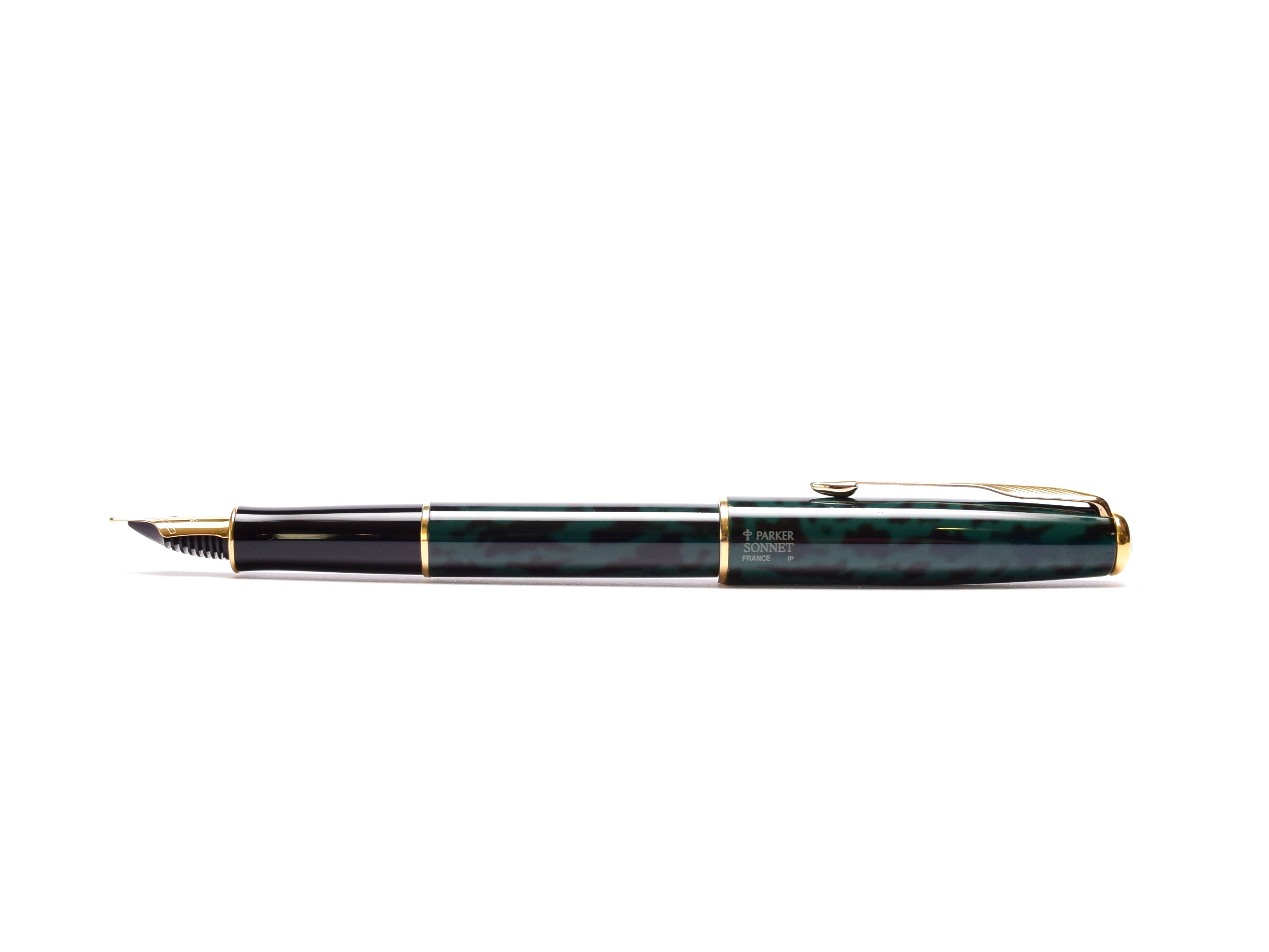 Vintage Parker Sonnet Forest Green Lacquer & Gold Plated Trims