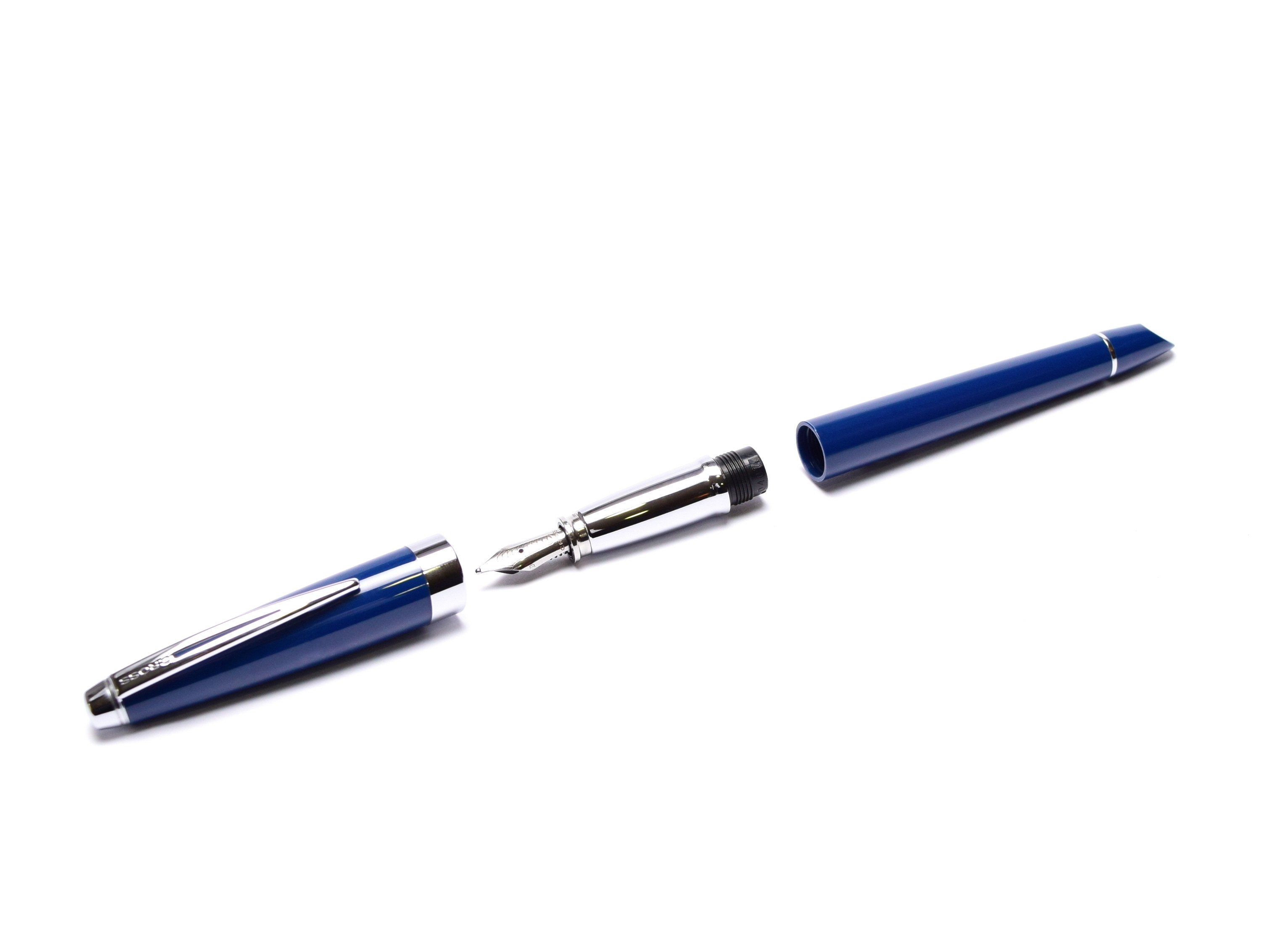 Cross Aventura Dark Starry Blue Stainless Steel M Medium Nib Converter