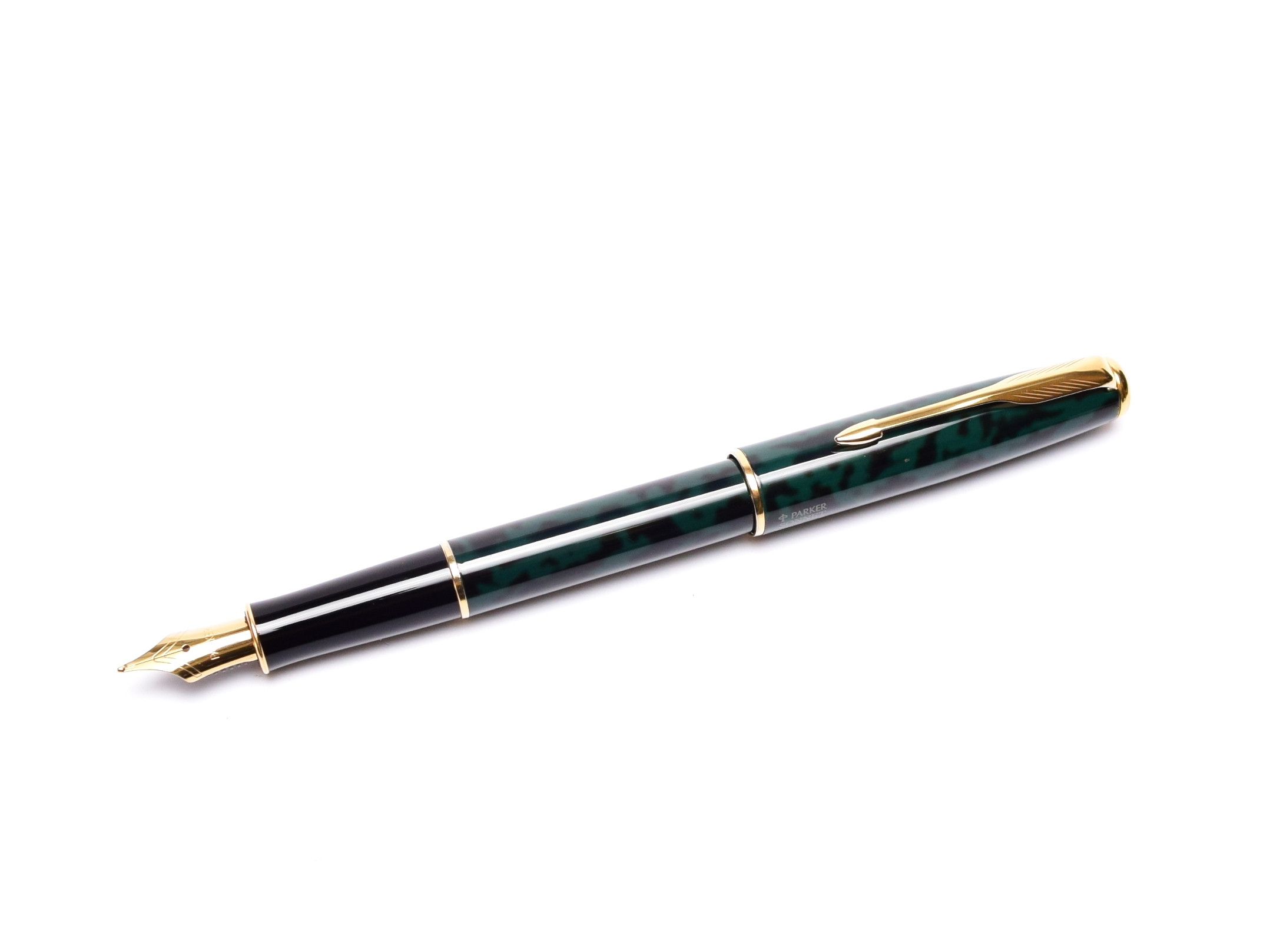 Vintage Parker Sonnet Forest Green Lacquer & Gold Plated Trims